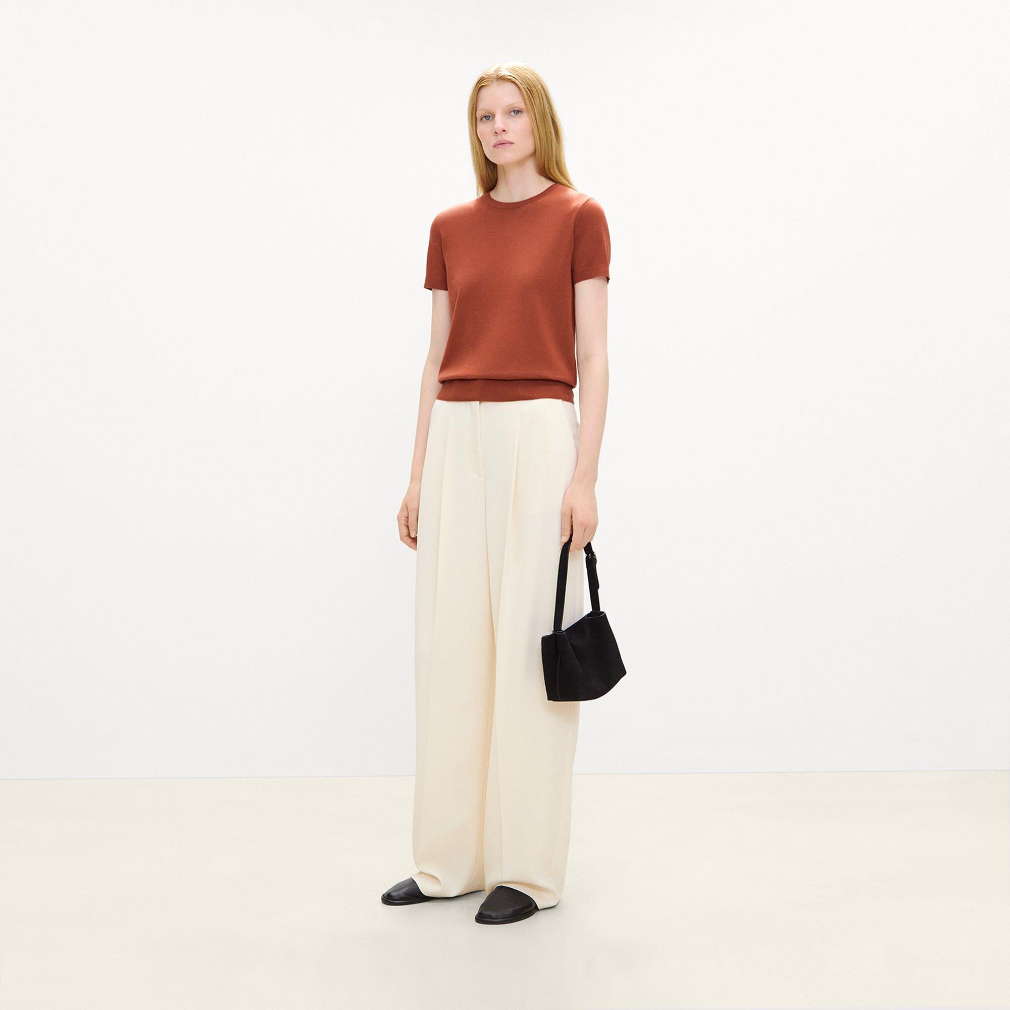 Line Mini Shoulder Bag in Suede