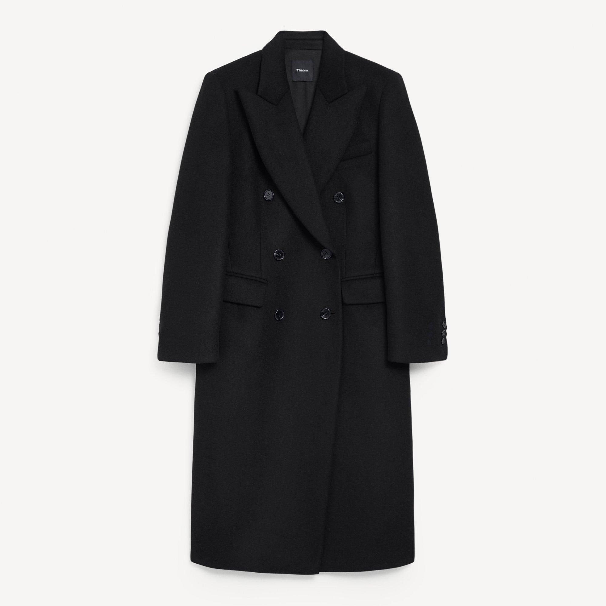 Double-Breasted Overcoat in Plush Melton