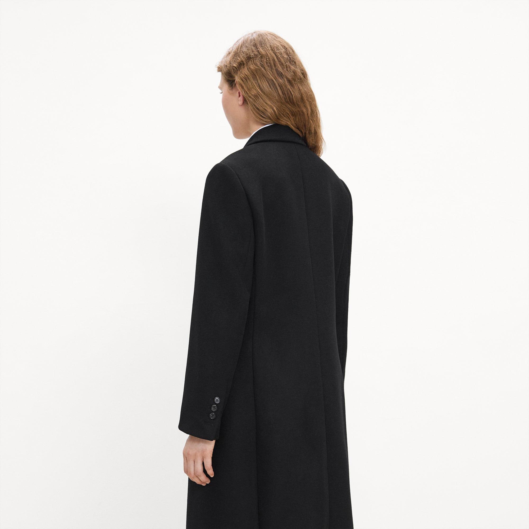 Double-Breasted Overcoat in Plush Melton