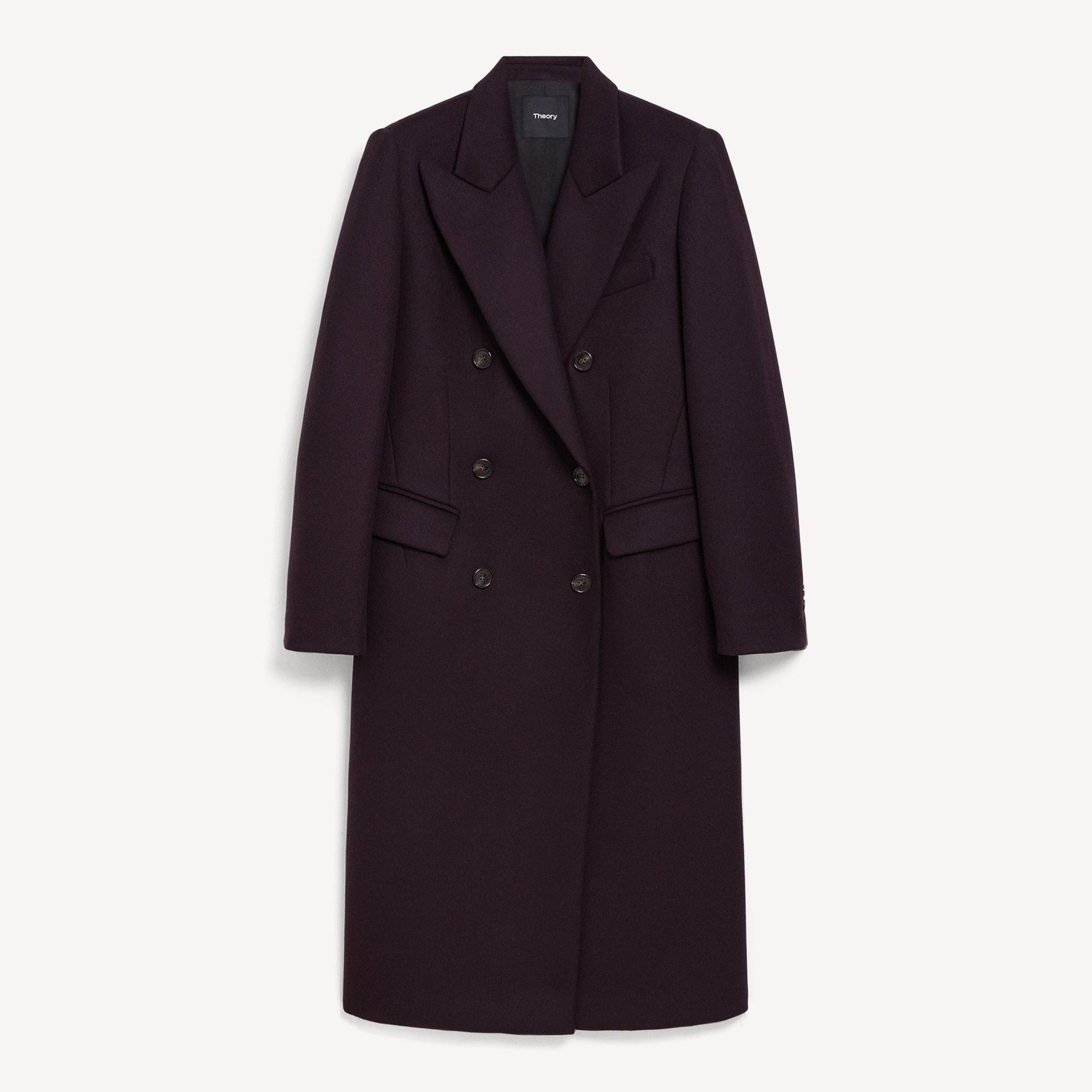 Double-Breasted Overcoat in Plush Melton
