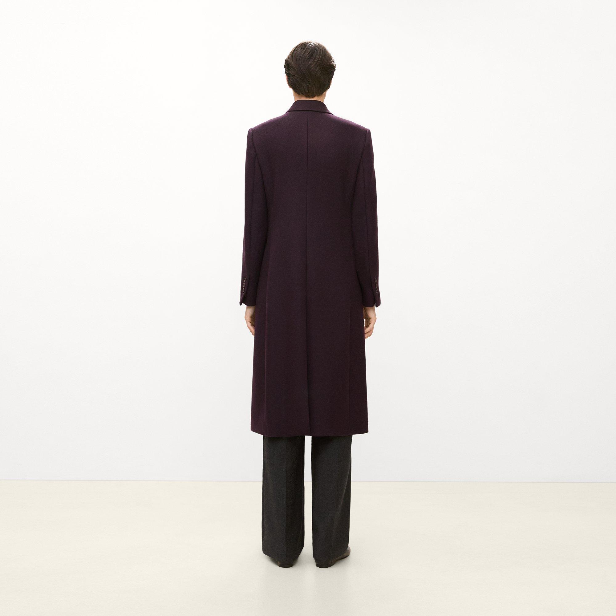Double-Breasted Overcoat in Plush Melton