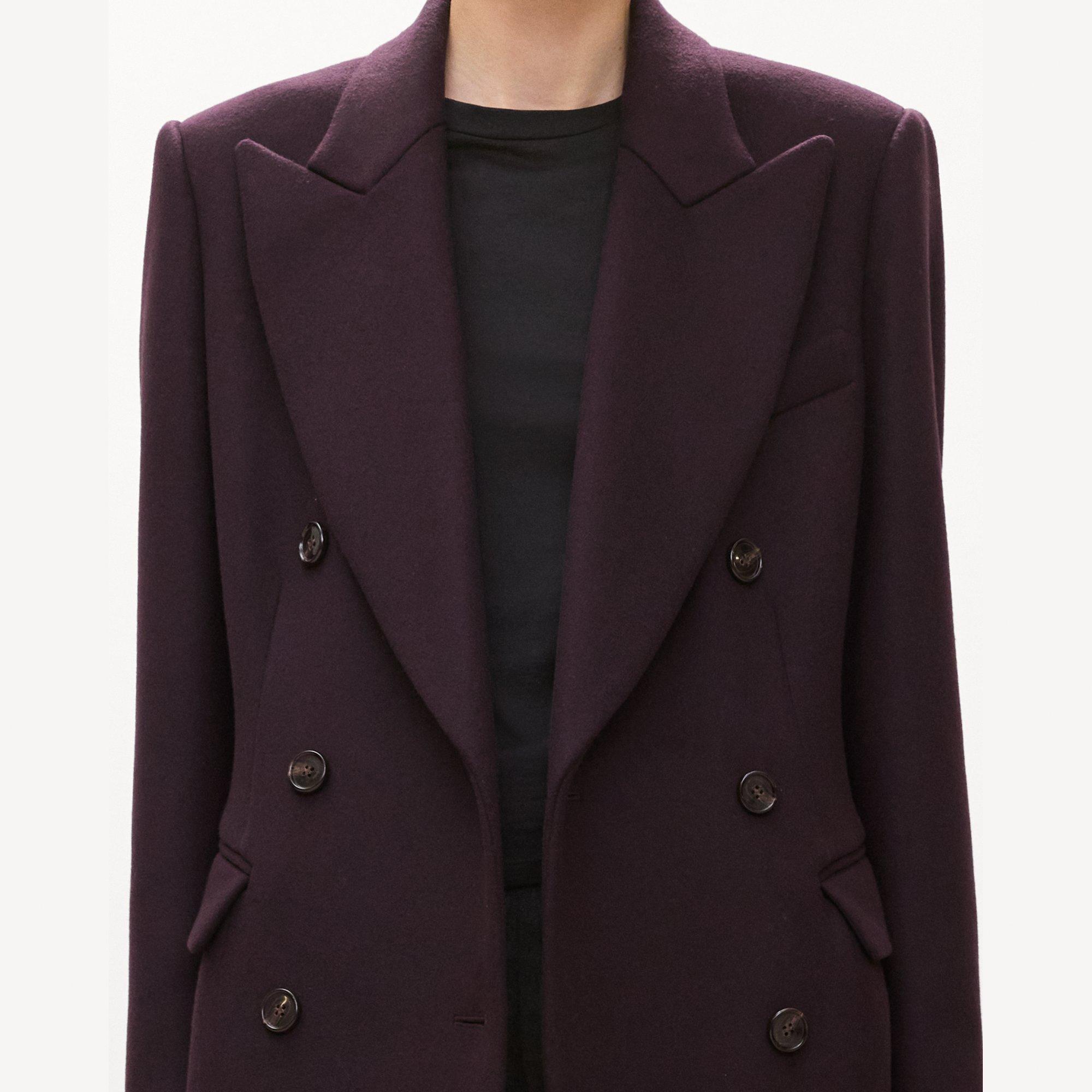 Double-Breasted Overcoat in Plush Melton