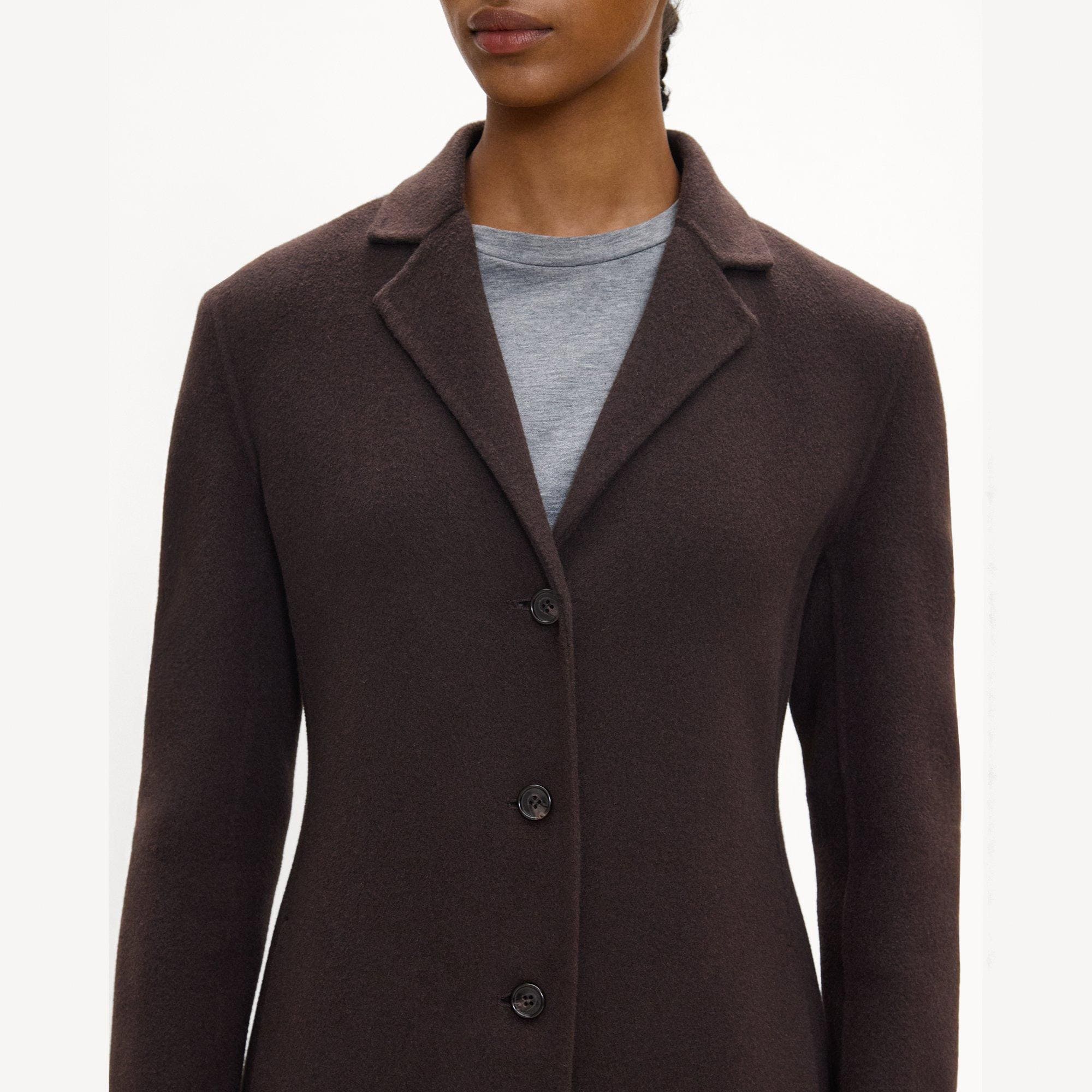 Blazer Coat in Brushed Double-Face Wool