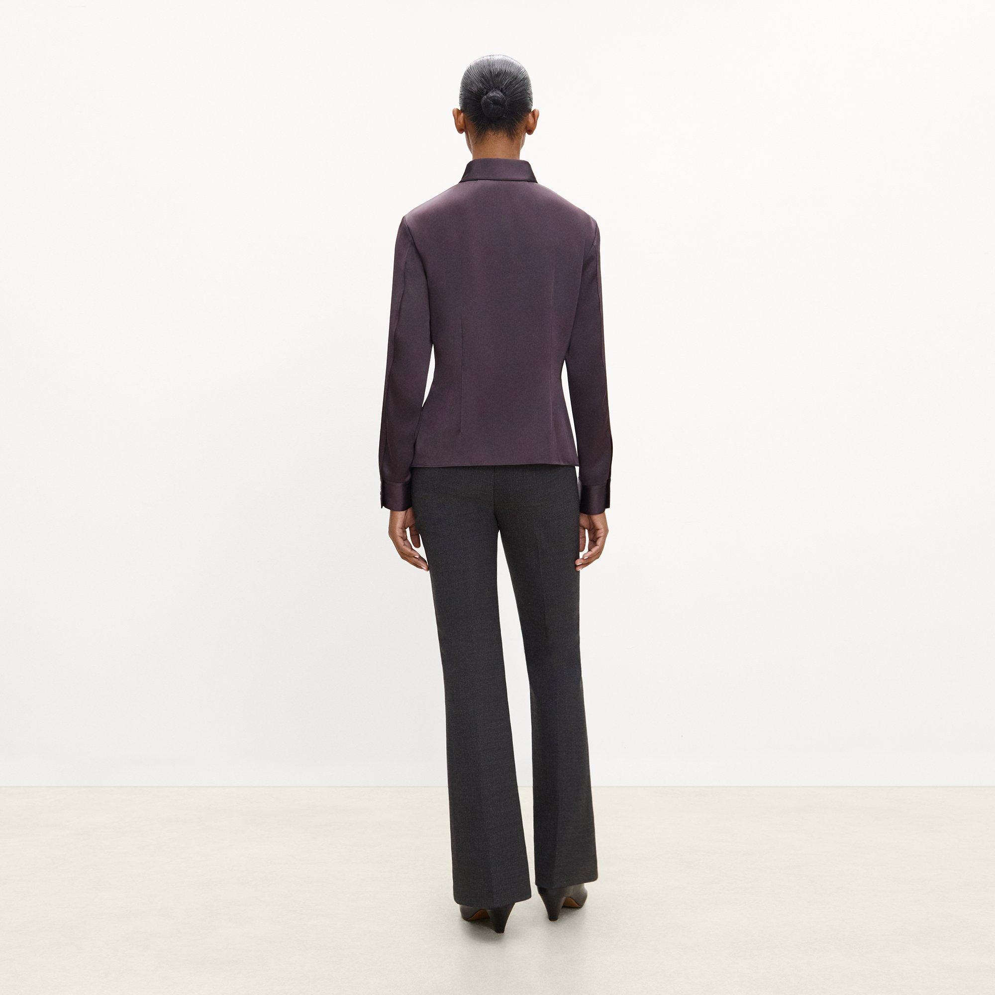Side-Zip Flare Pant in Bistretch Wool