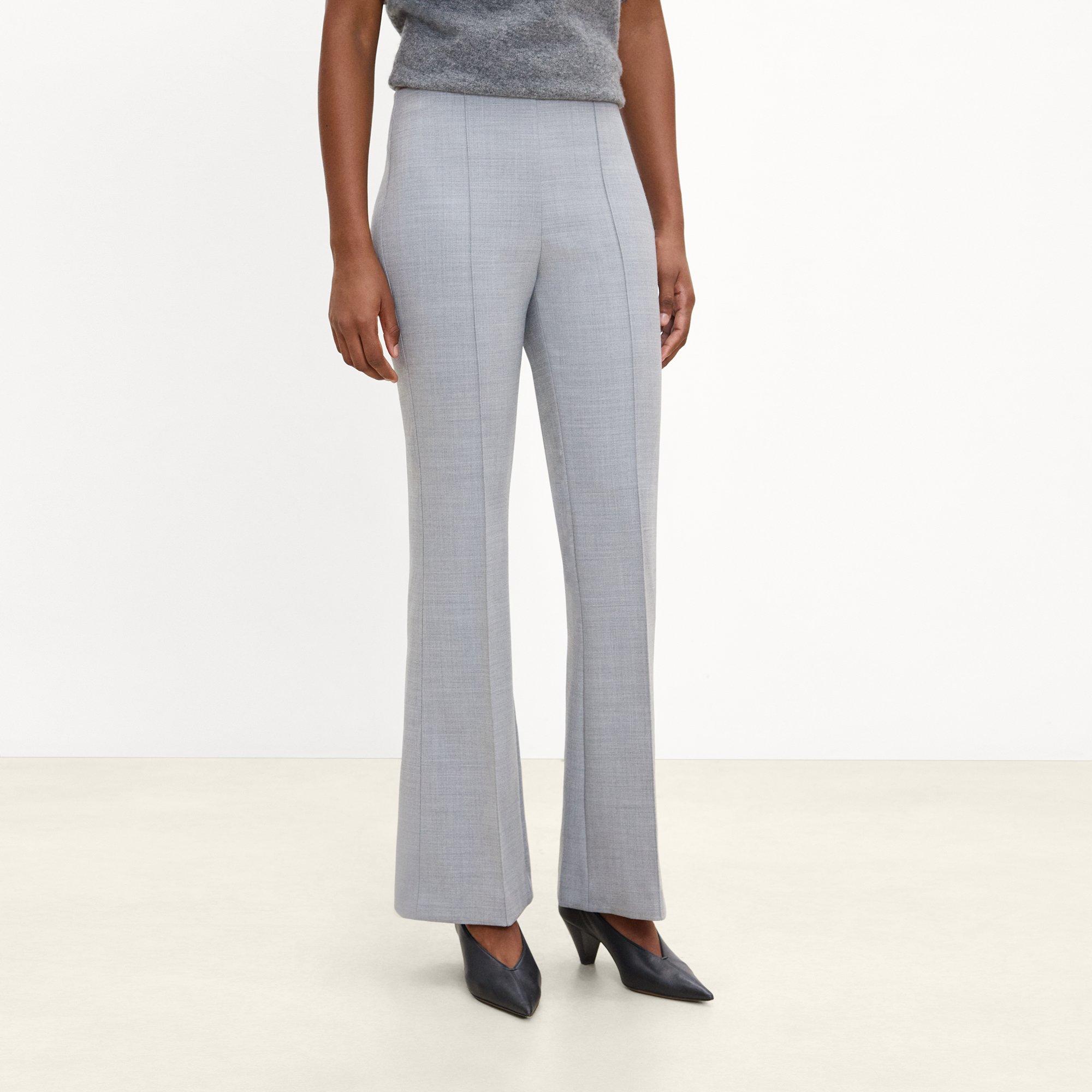 Side-Zip Flare Pant in Bistretch Wool