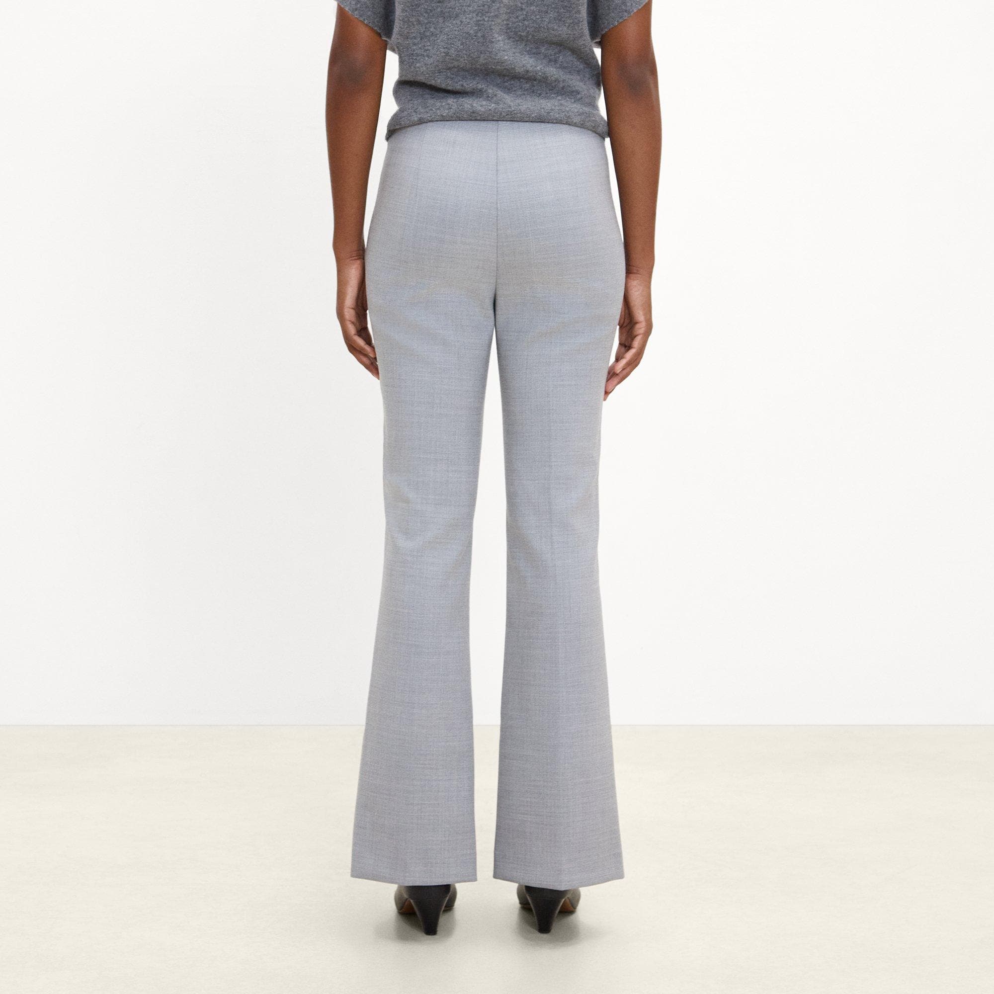 Side-Zip Flare Pant in Bistretch Wool