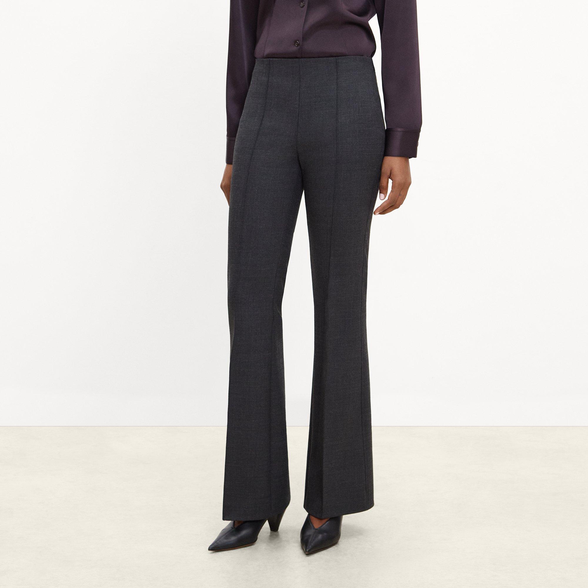 Side-Zip Flare Pant in Bistretch Wool