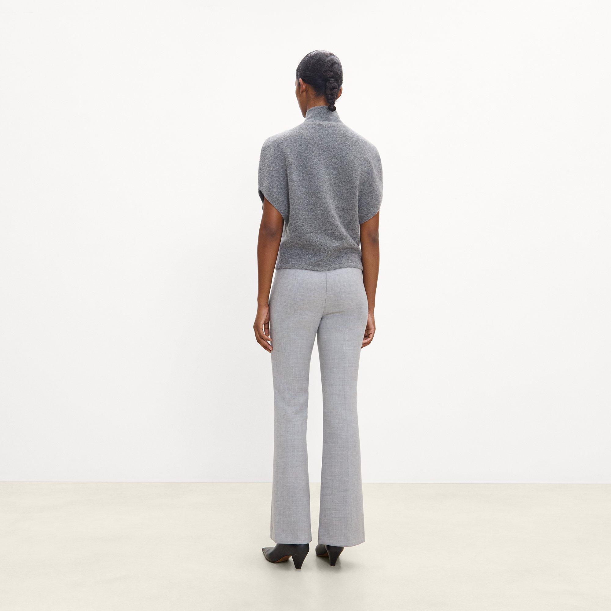 Side-Zip Flare Pant in Bistretch Wool
