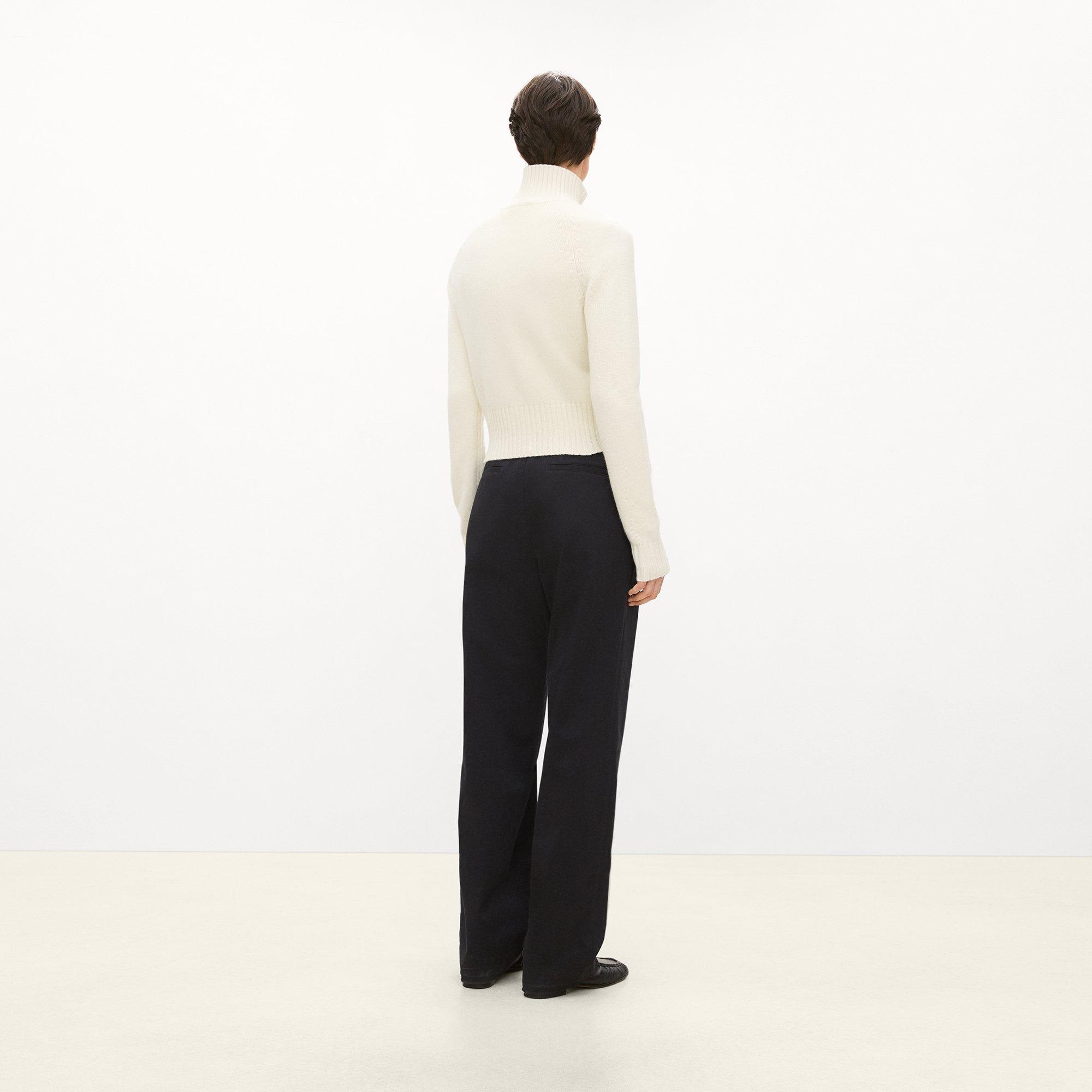 Raglan Zip Cardigan in Felted Wool-Cashmere