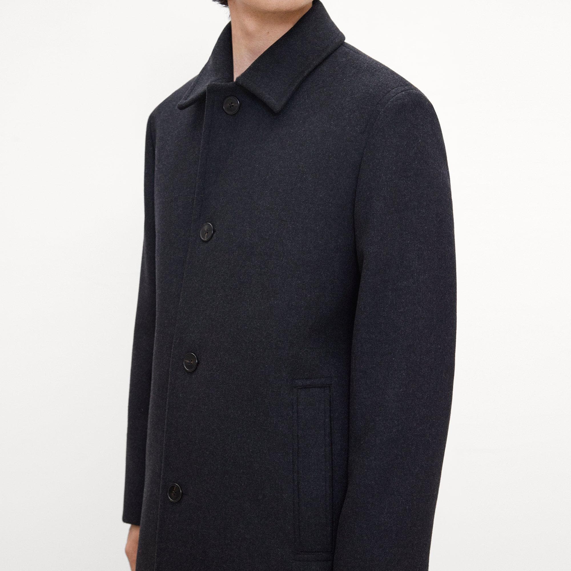 Balmacaan Coat in Plush Melton