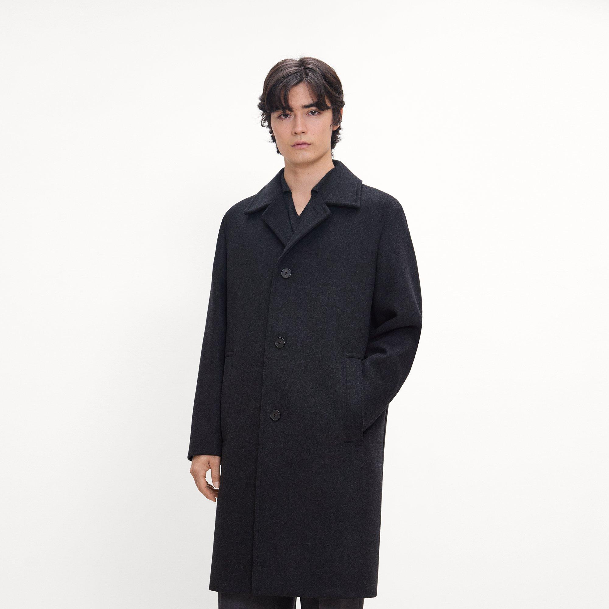 Balmacaan Coat in Plush Melton