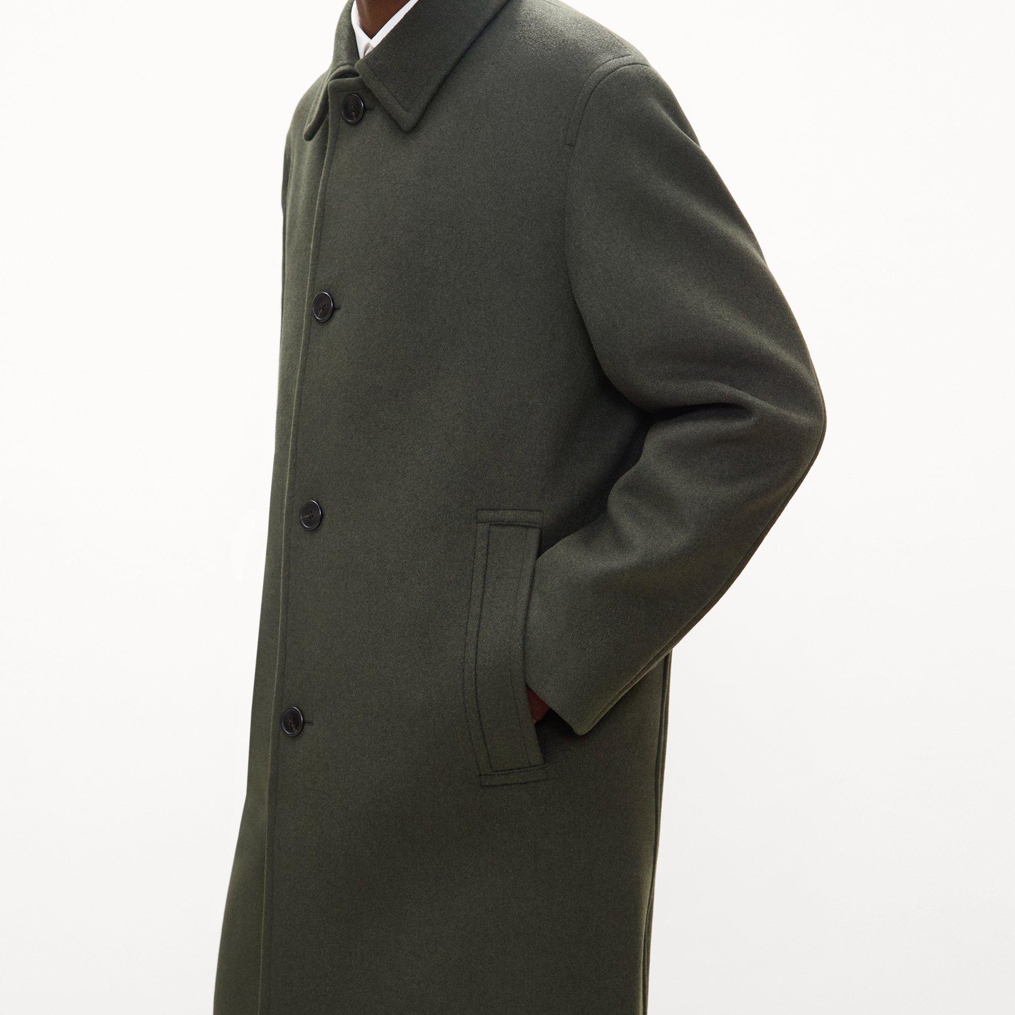 Balmacaan Coat in Plush Melton