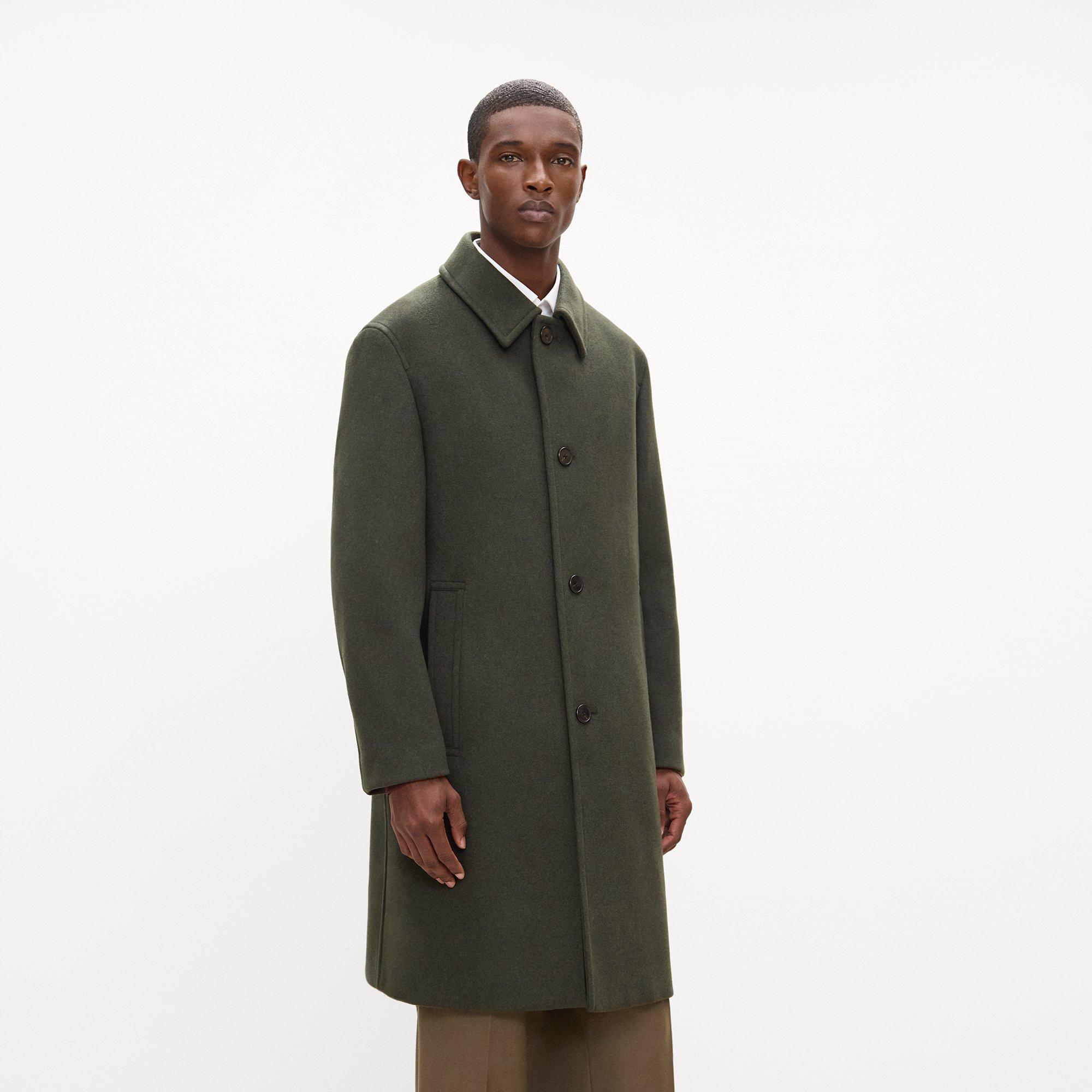Balmacaan Coat in Plush Melton
