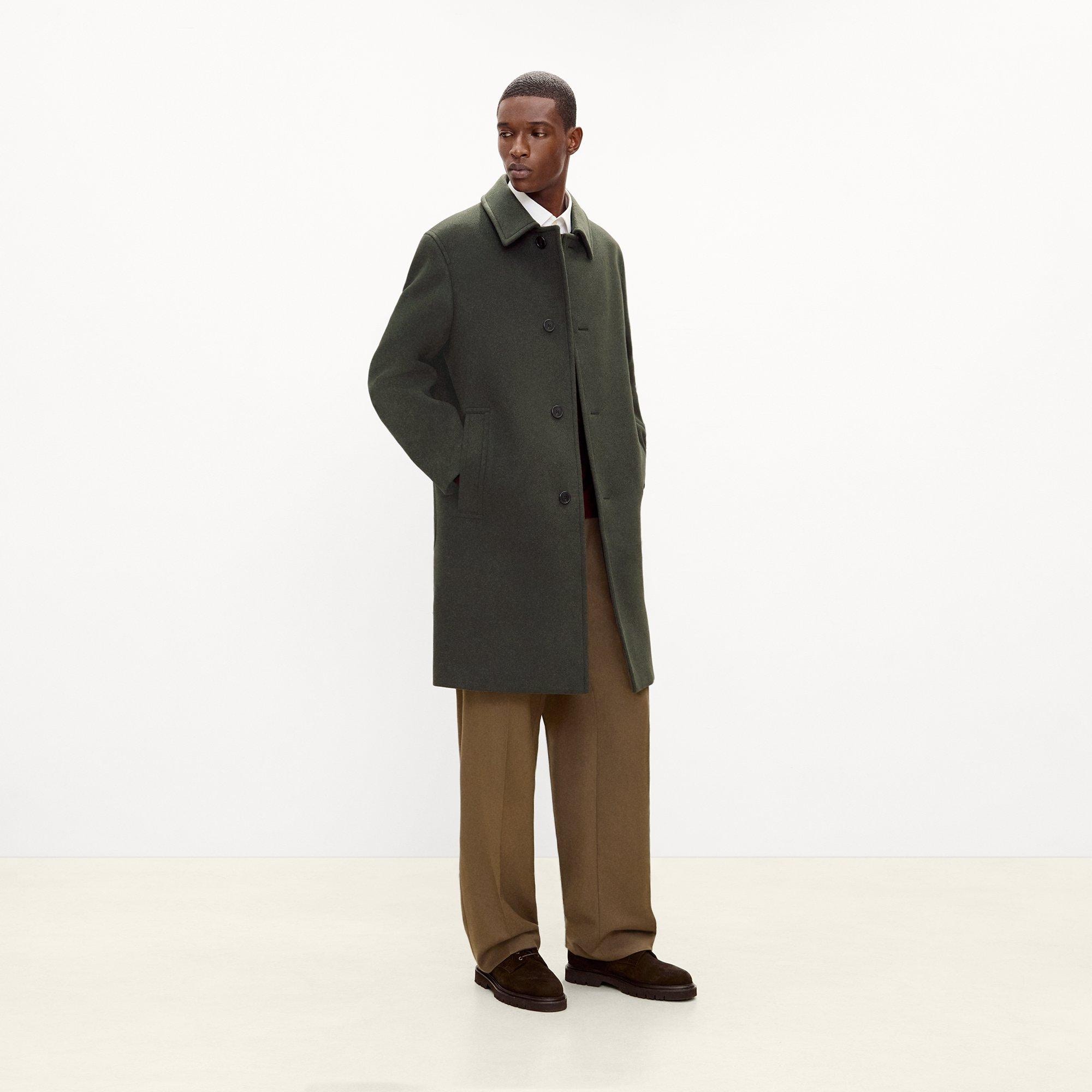 Balmacaan Coat in Plush Melton