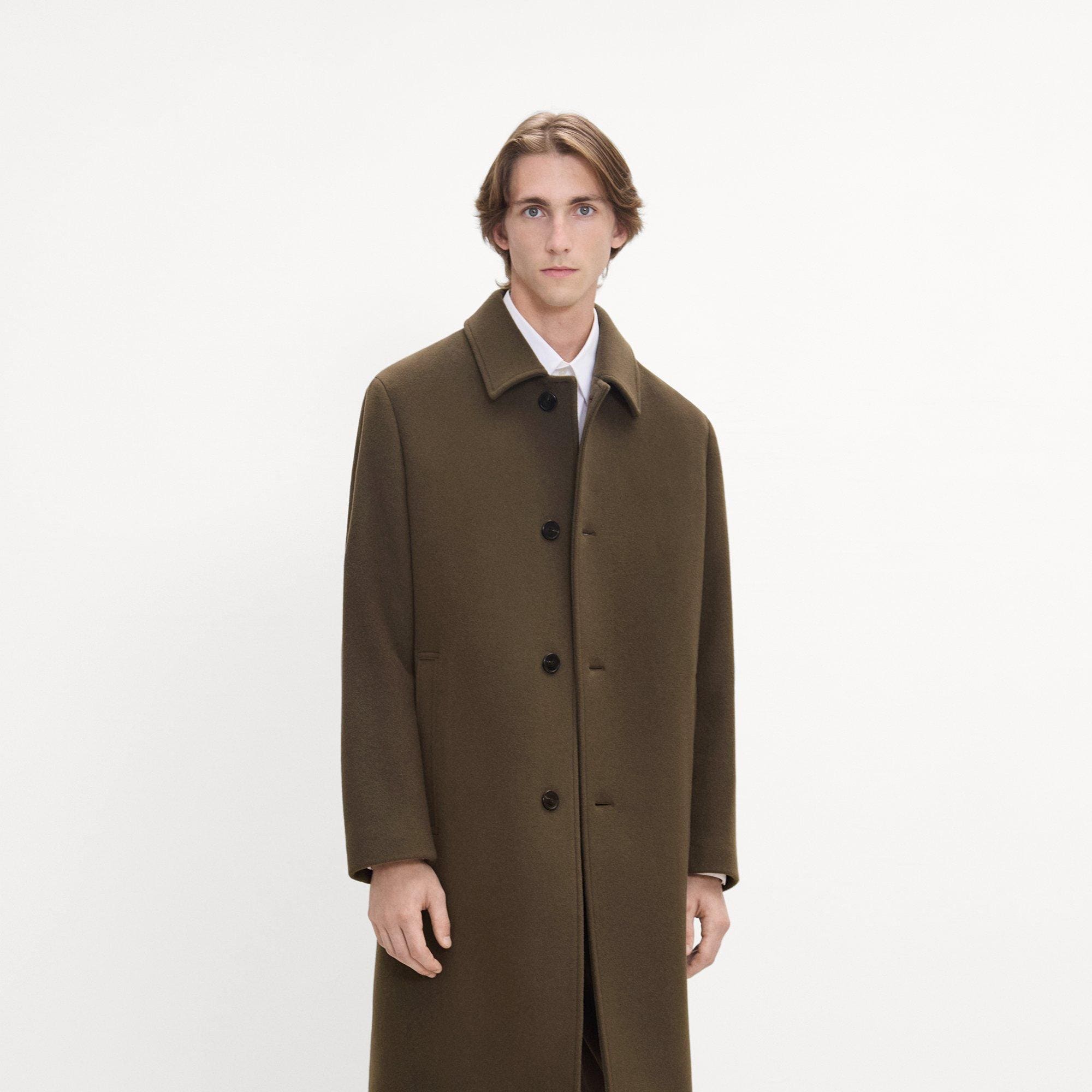 Balmacaan Coat in Plush Melton