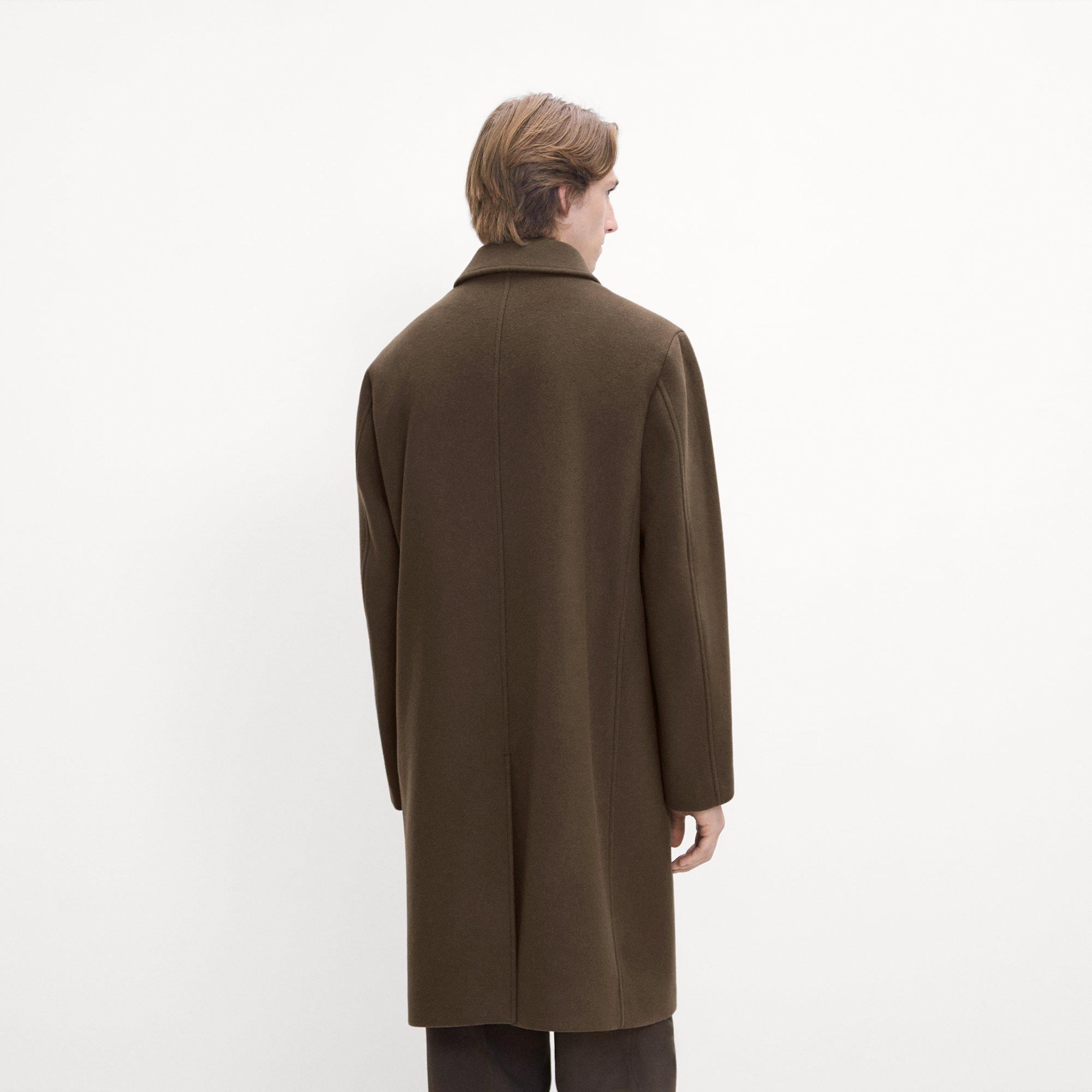 Balmacaan Coat in Plush Melton