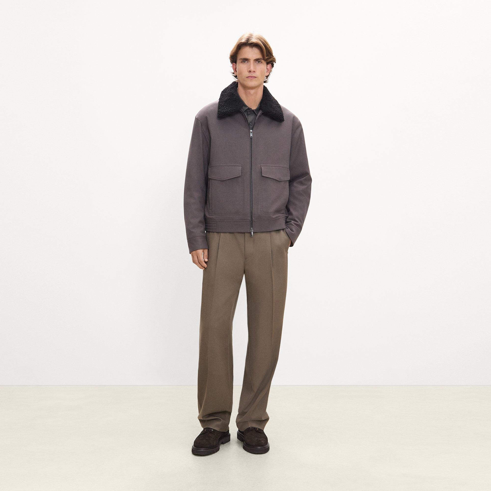 Aviator Jacket in Pressed Twill