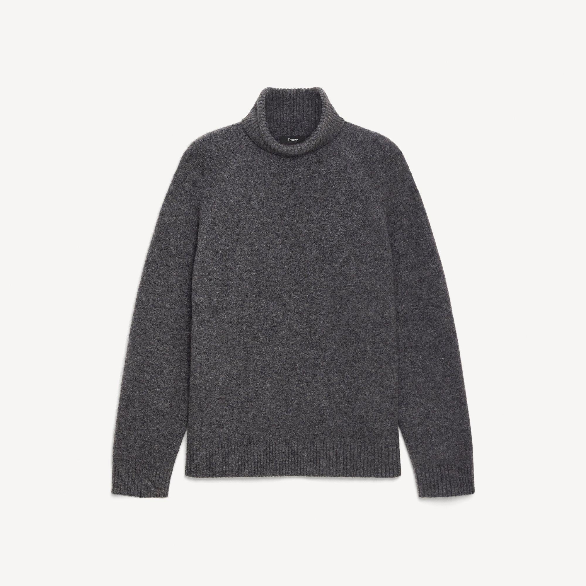 Turtleneck Sweater in Brushed Wool-Yak