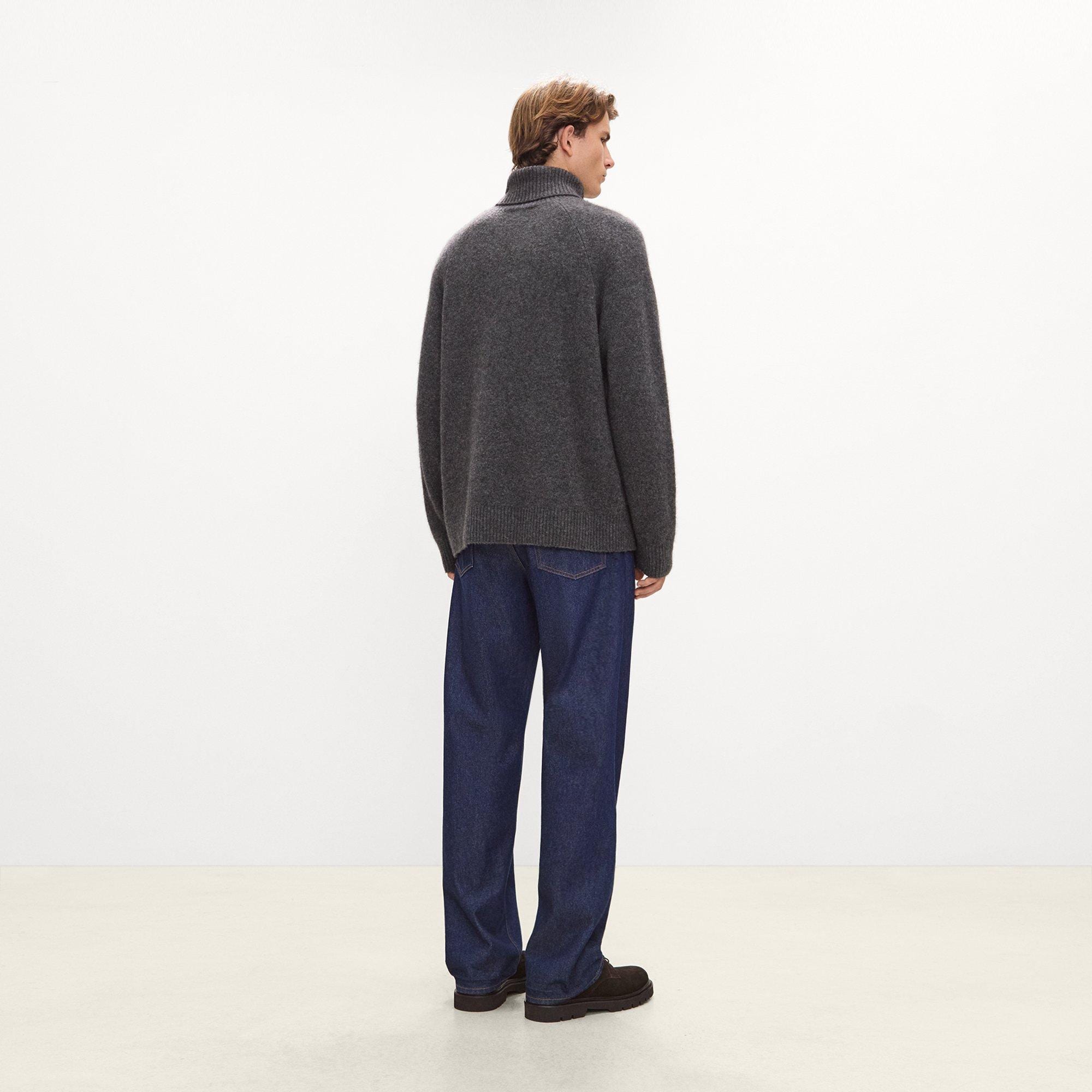 Turtleneck Sweater in Brushed Wool-Yak