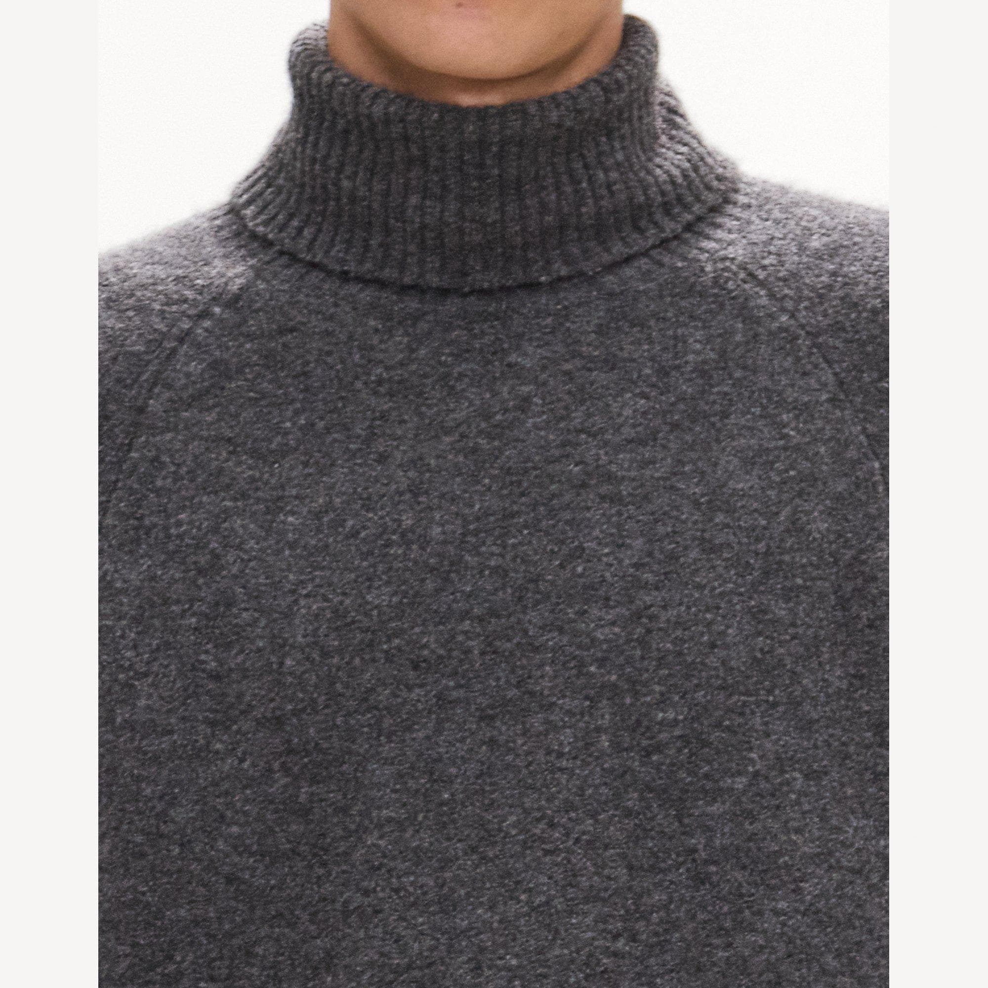 Turtleneck Sweater in Brushed Wool-Yak