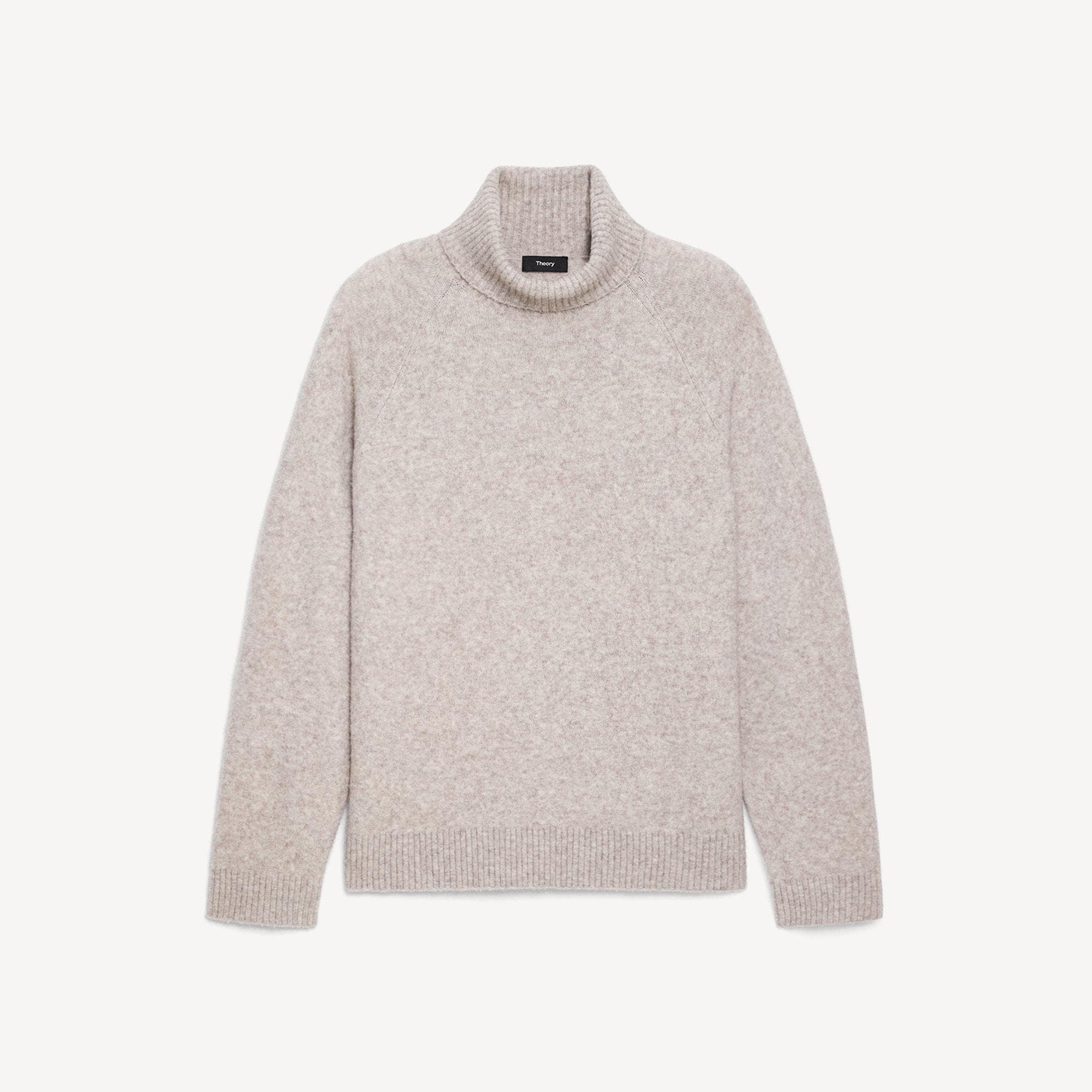 Turtleneck Sweater in Brushed Wool-Yak