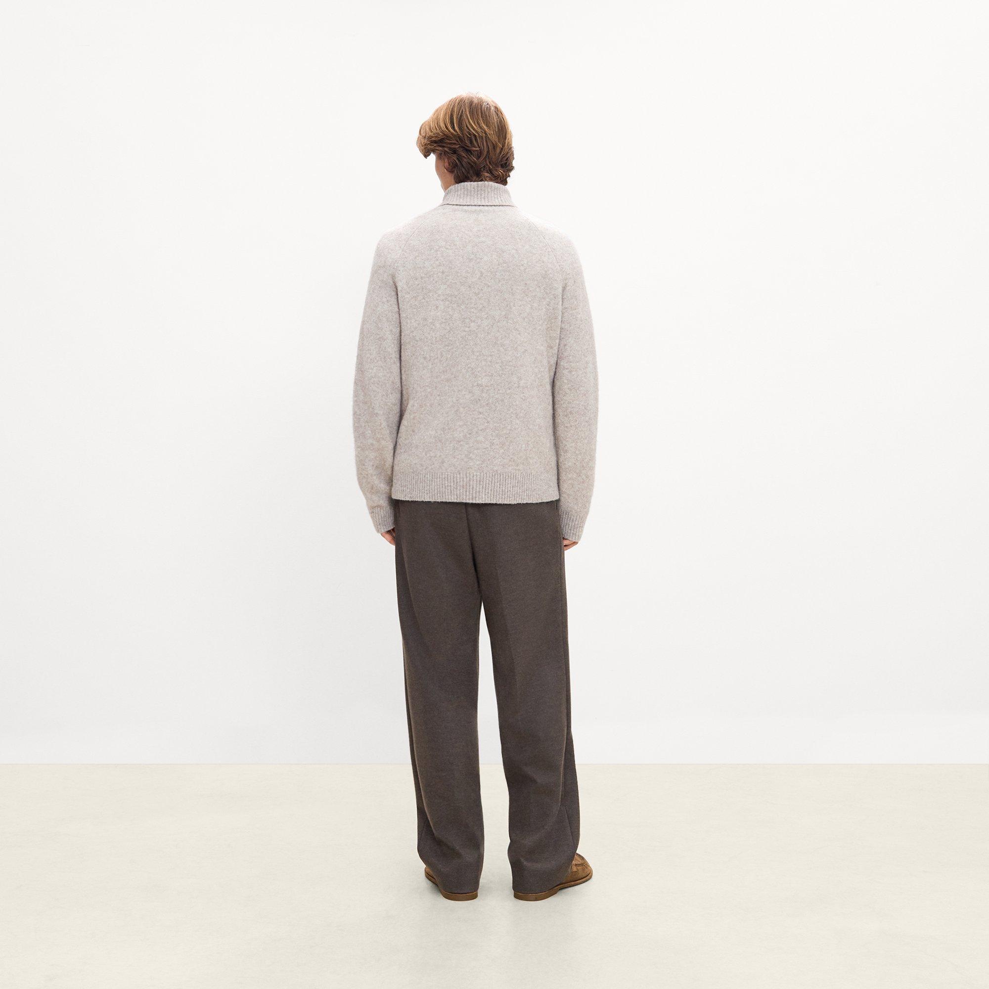 Turtleneck Sweater in Brushed Wool-Yak