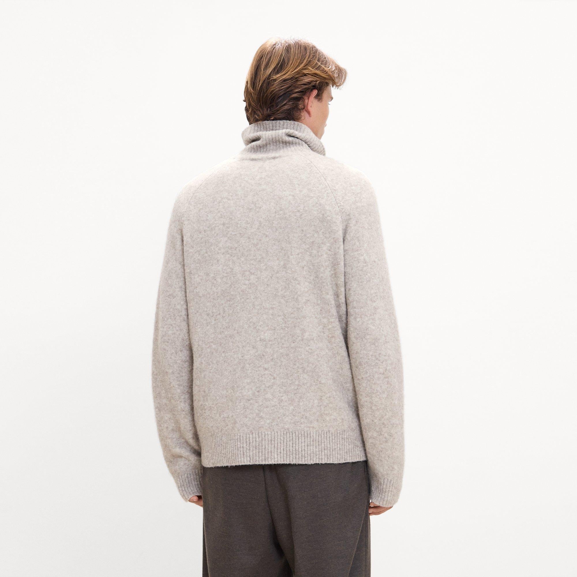 Turtleneck Sweater in Brushed Wool-Yak