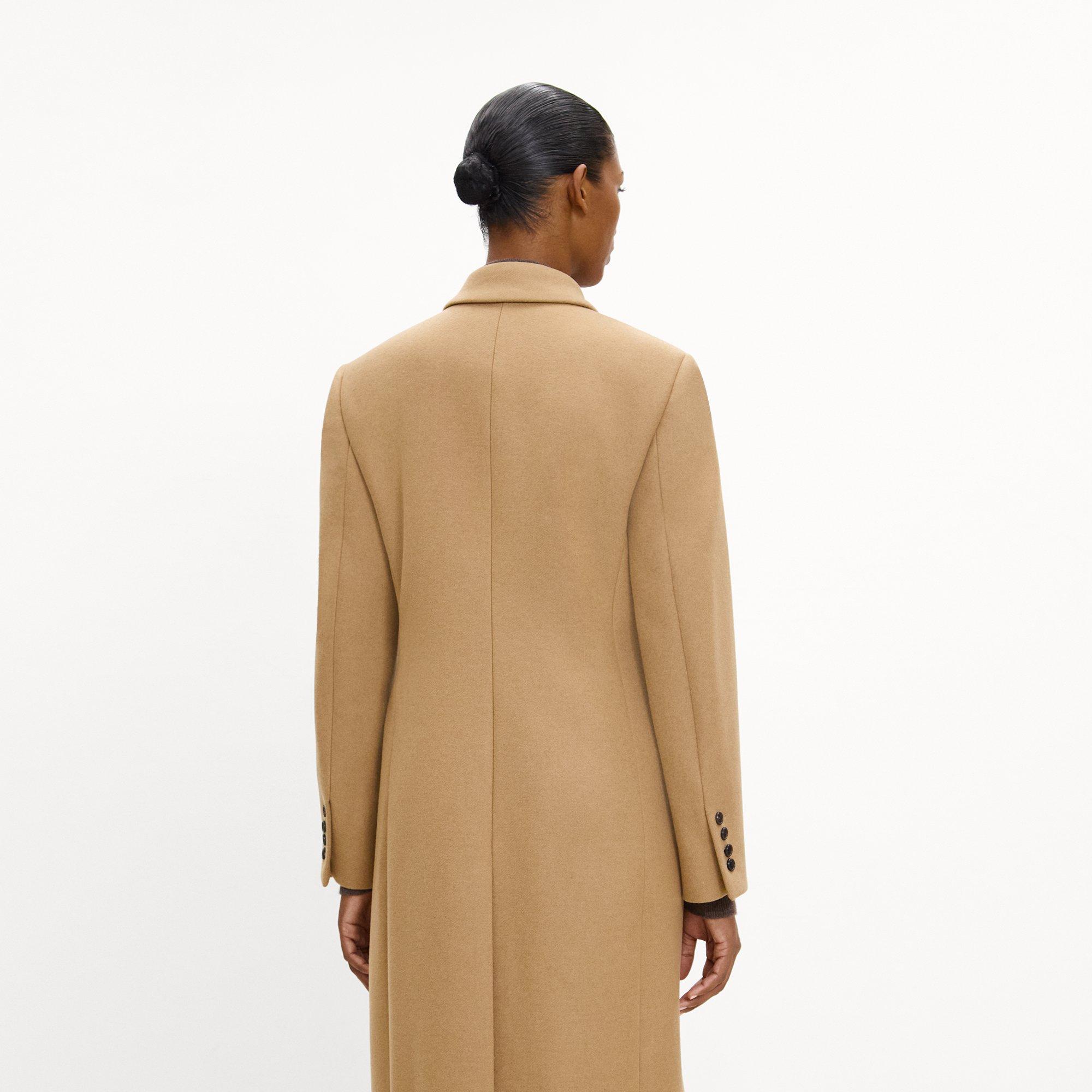 Double-Breasted Overcoat in Wool-Blend Melton