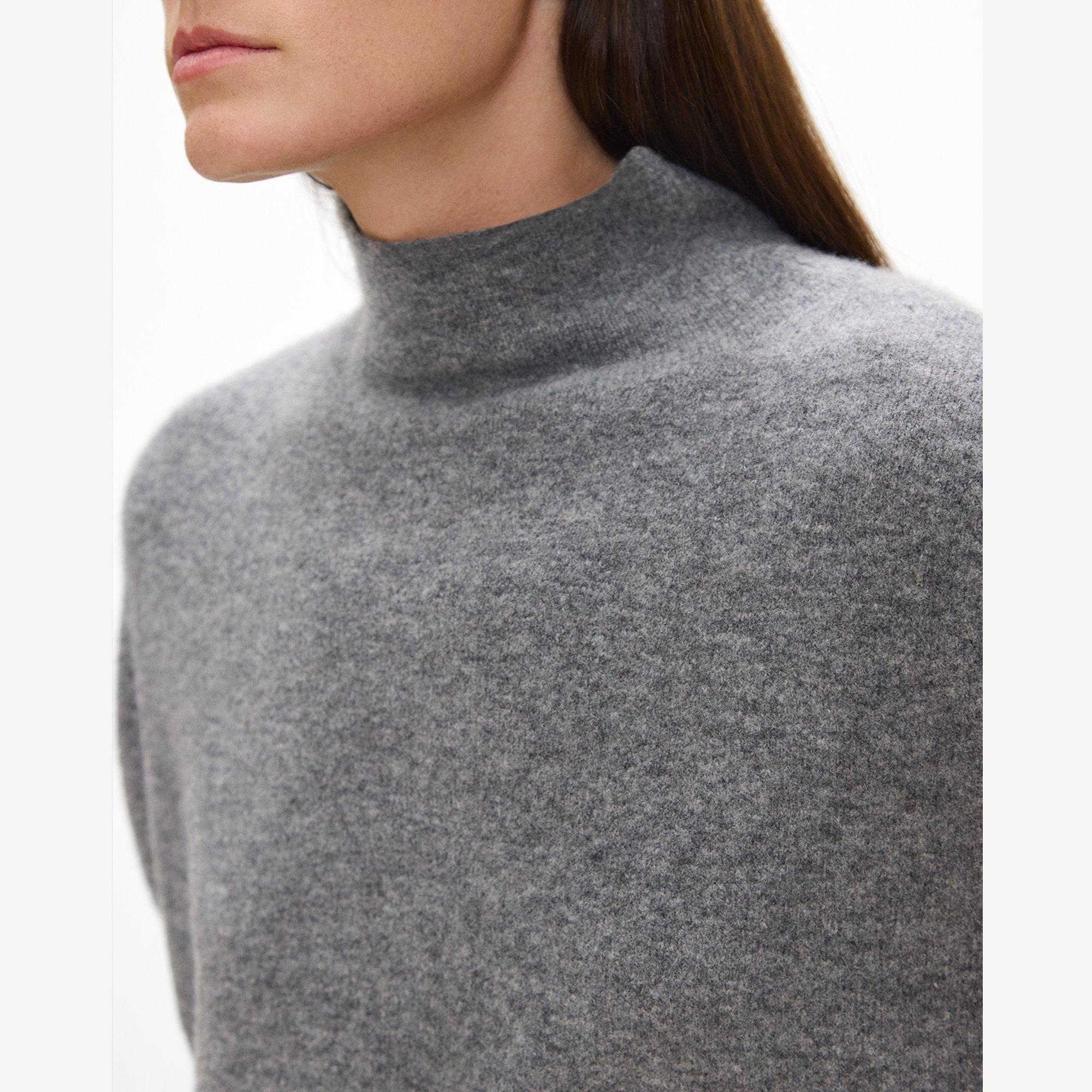 Cap-Sleeve Turtleneck Sweater in Astor Wool