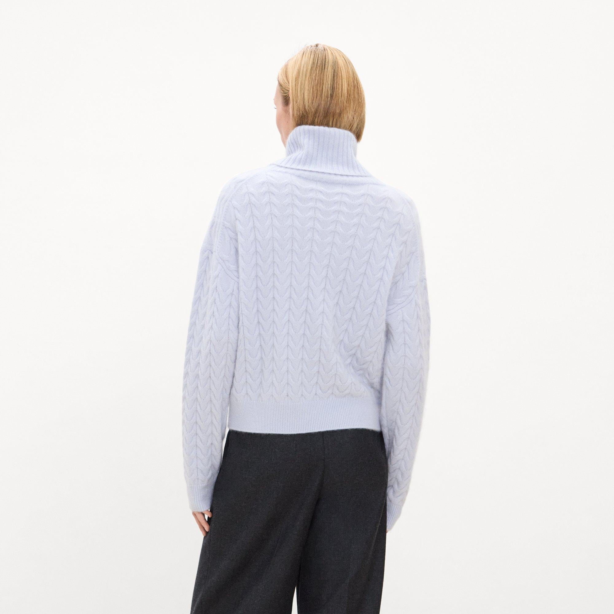 Cable-Knit Sweater in Brushed Cashmere