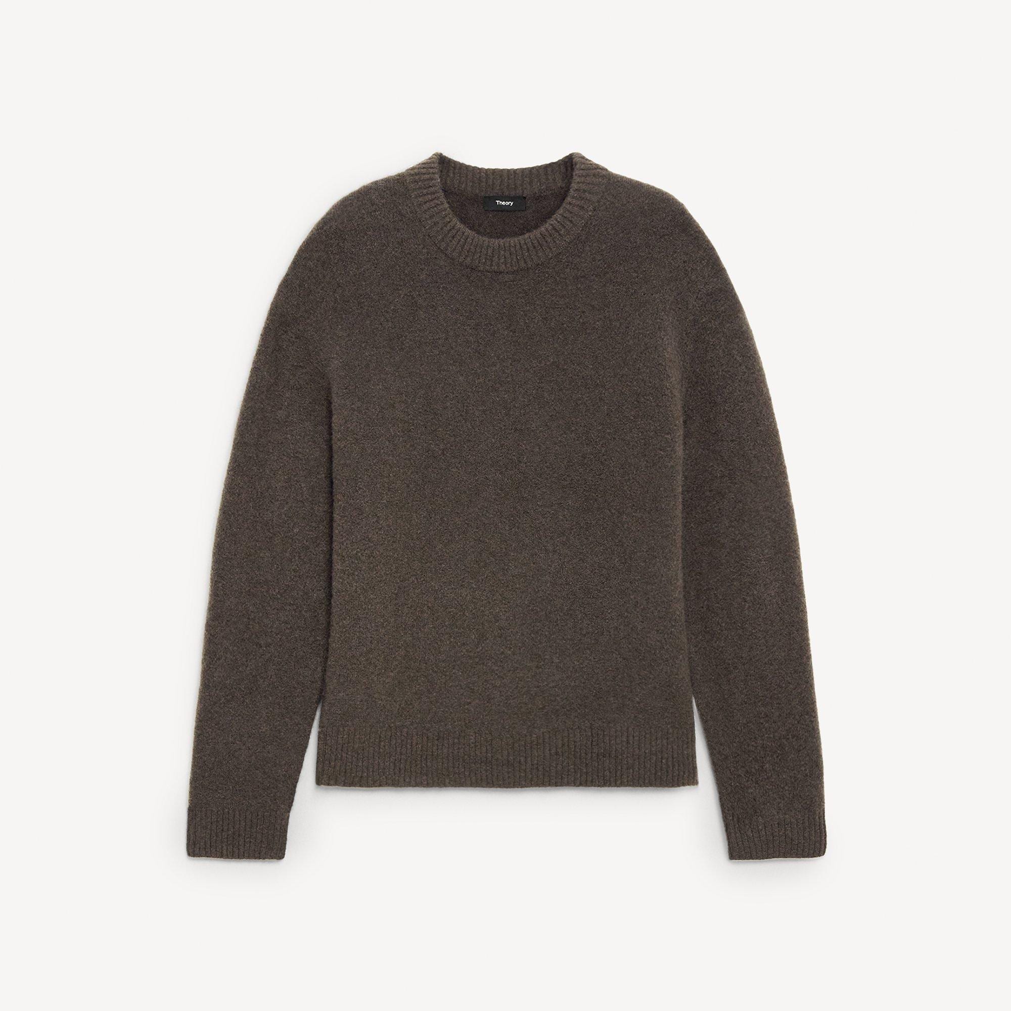 Crewneck Sweater in Brushed Wool-Yak