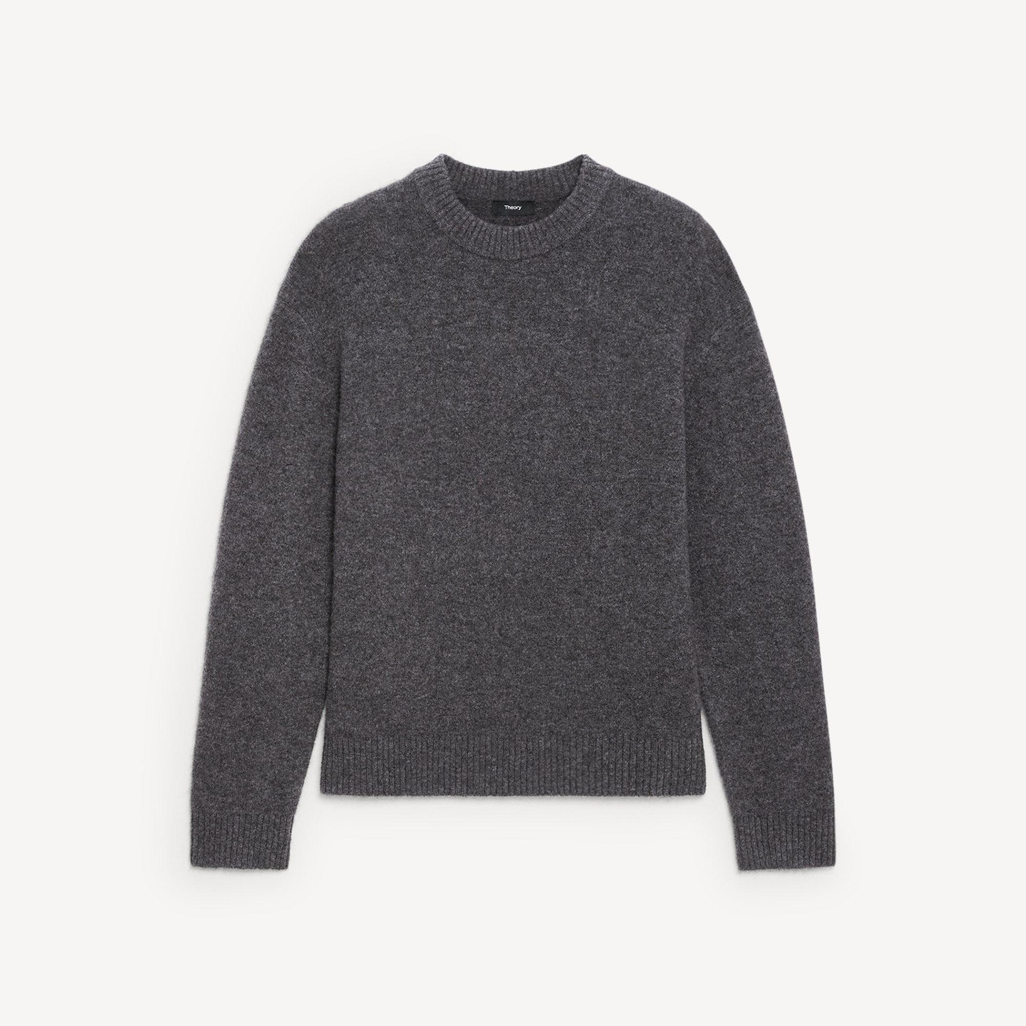 Crewneck Sweater in Brushed Wool-Yak