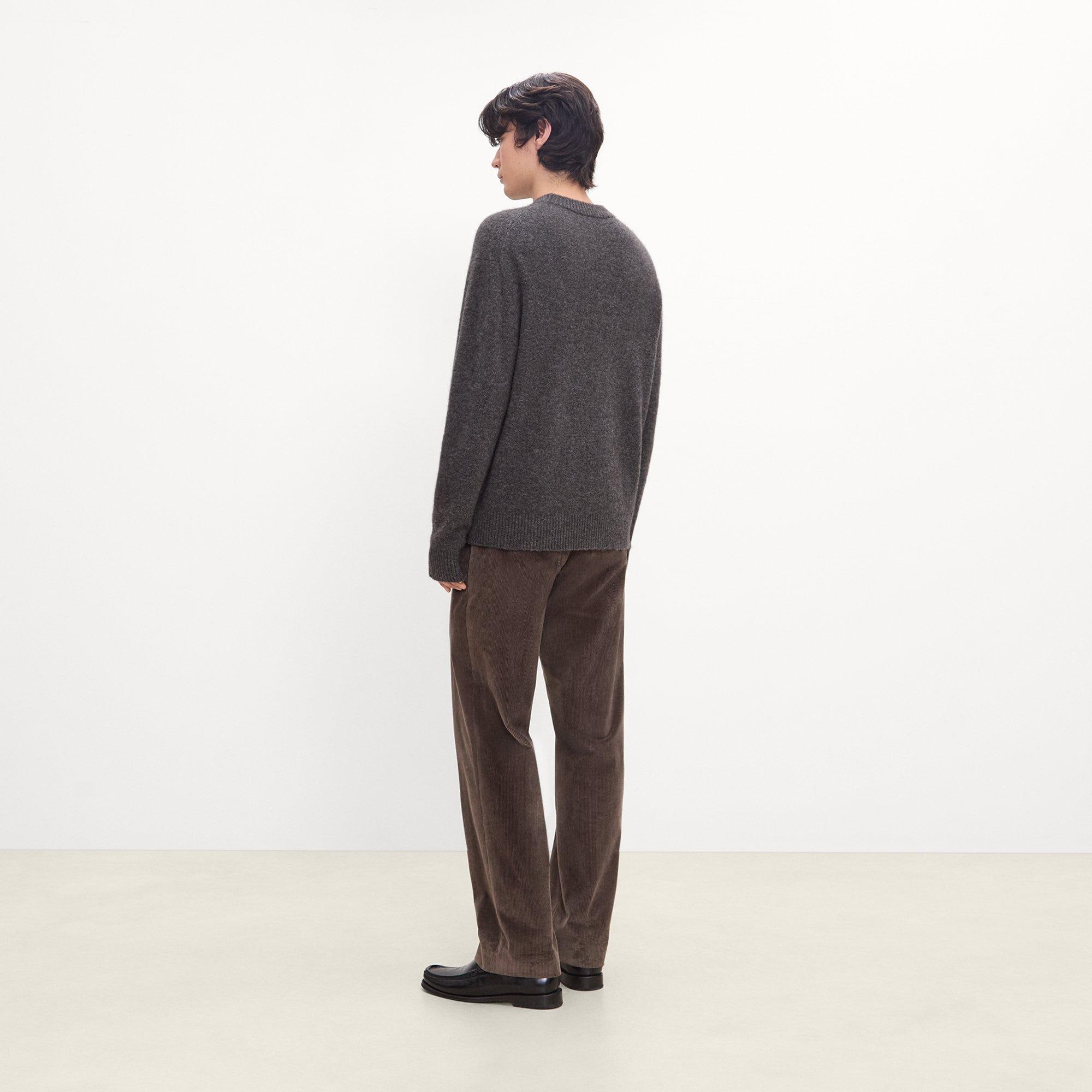 Crewneck Sweater in Brushed Wool-Yak