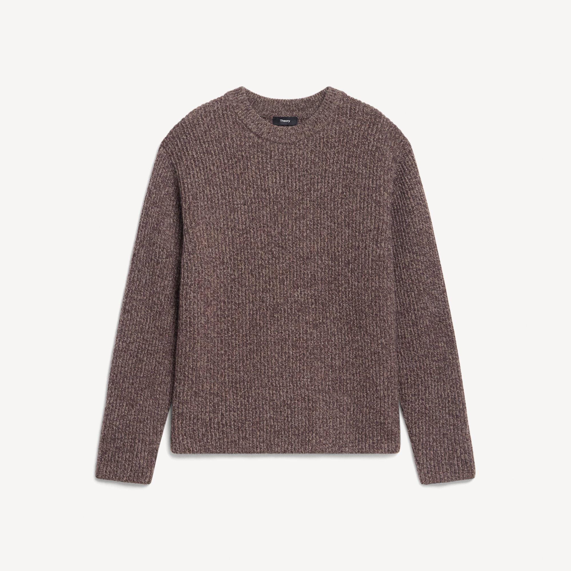 Crewneck Sweater in Wool Boucl&eacute; Twist