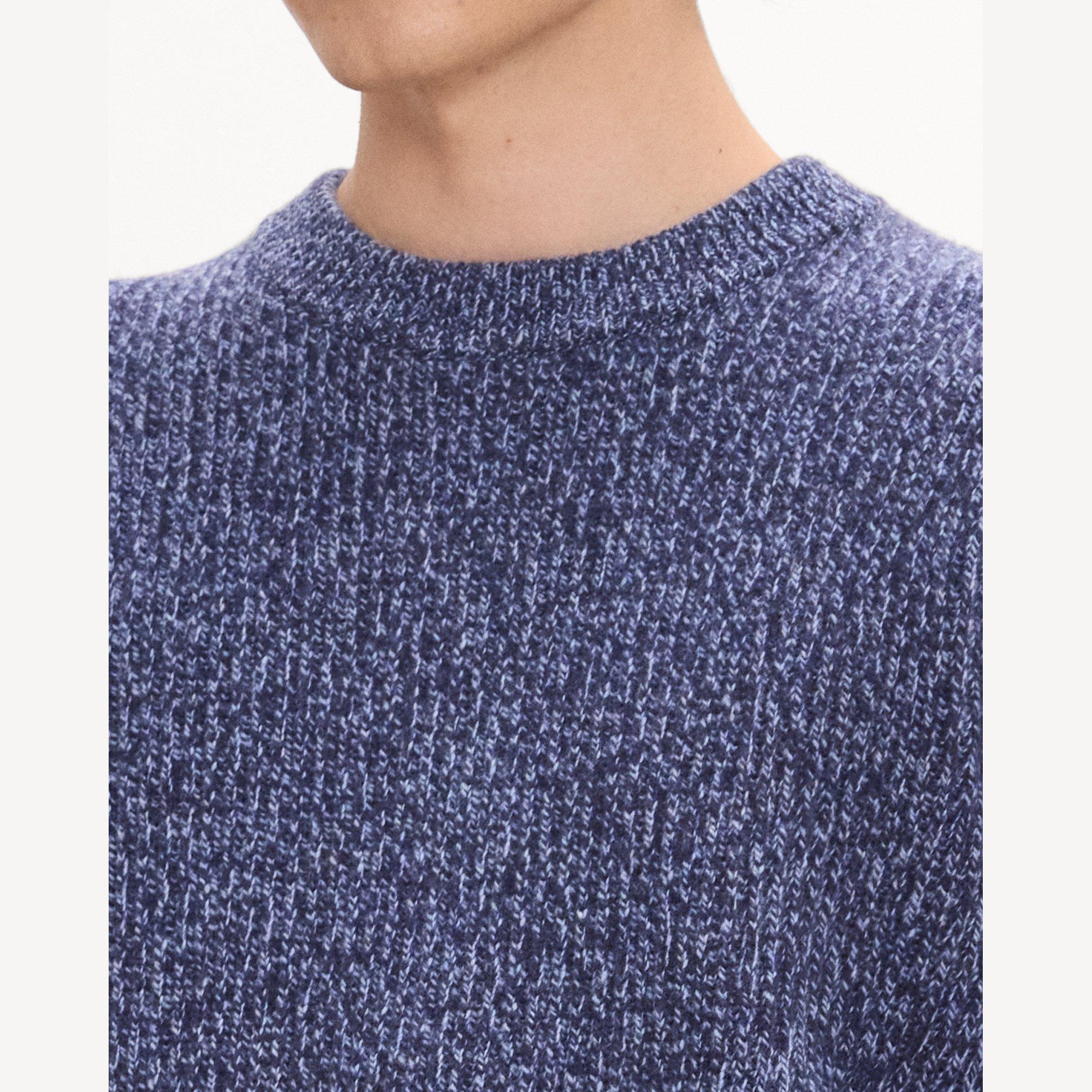 Crewneck Sweater in Wool Boucl&eacute; Twist
