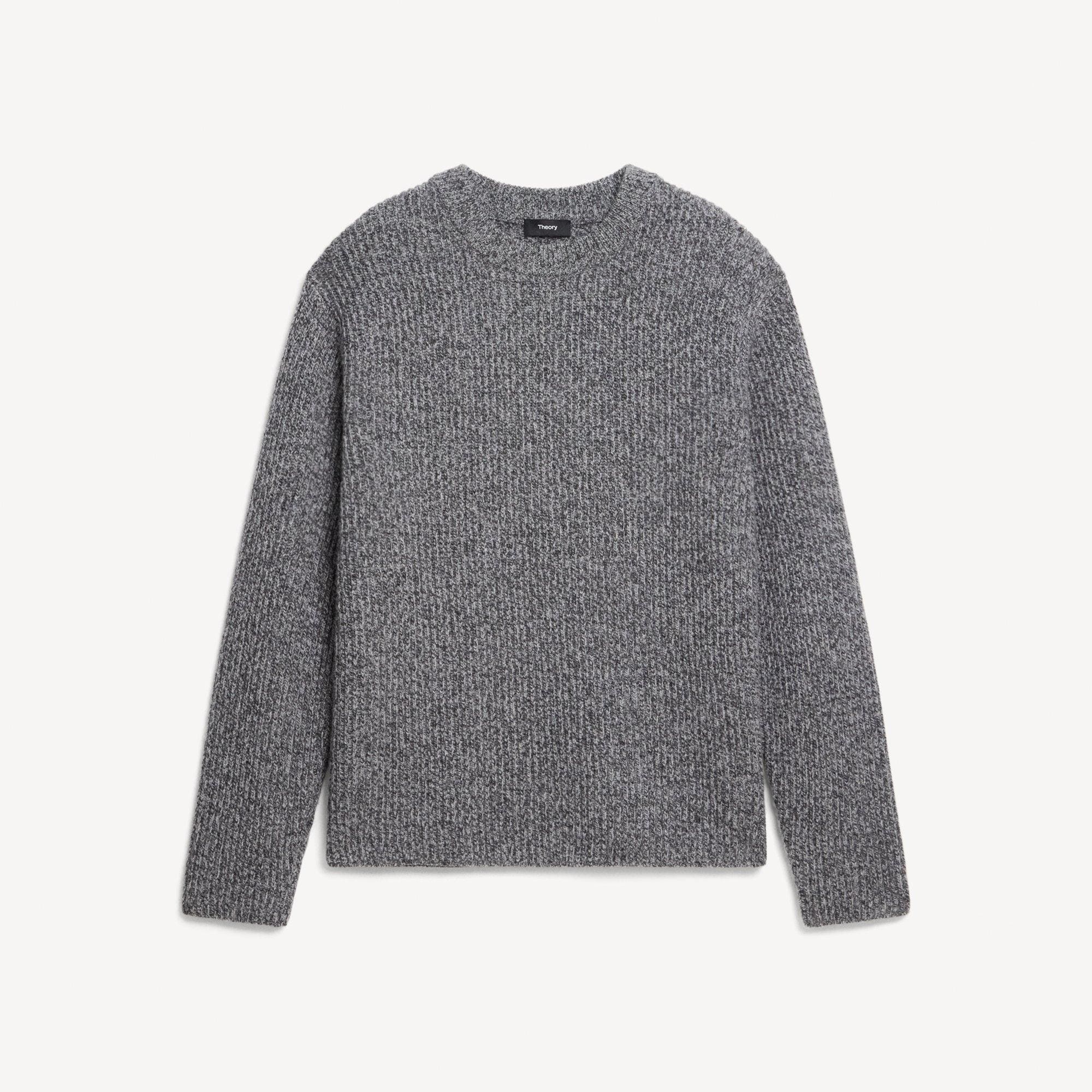 Crewneck Sweater in Wool Boucl&eacute; Twist