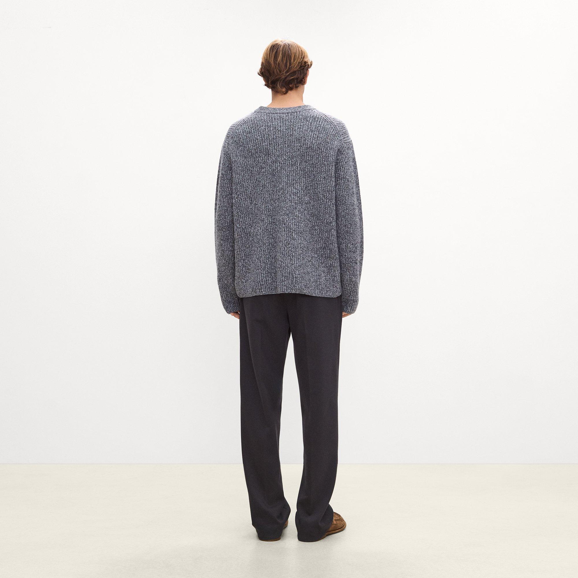 Crewneck Sweater in Wool Boucl&eacute; Twist