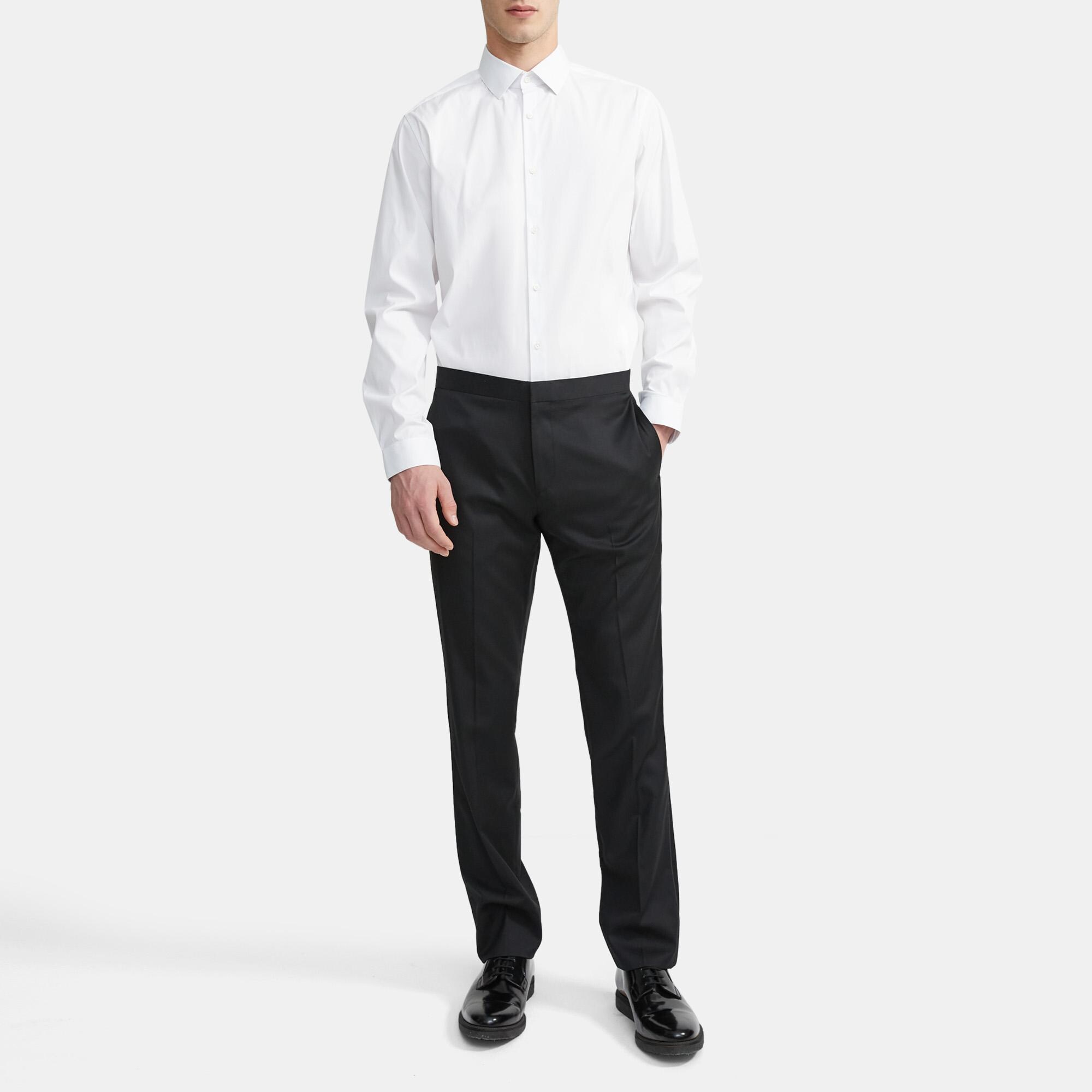 Wool Straight-Fit Tuxedo Pant | Theory Outlet