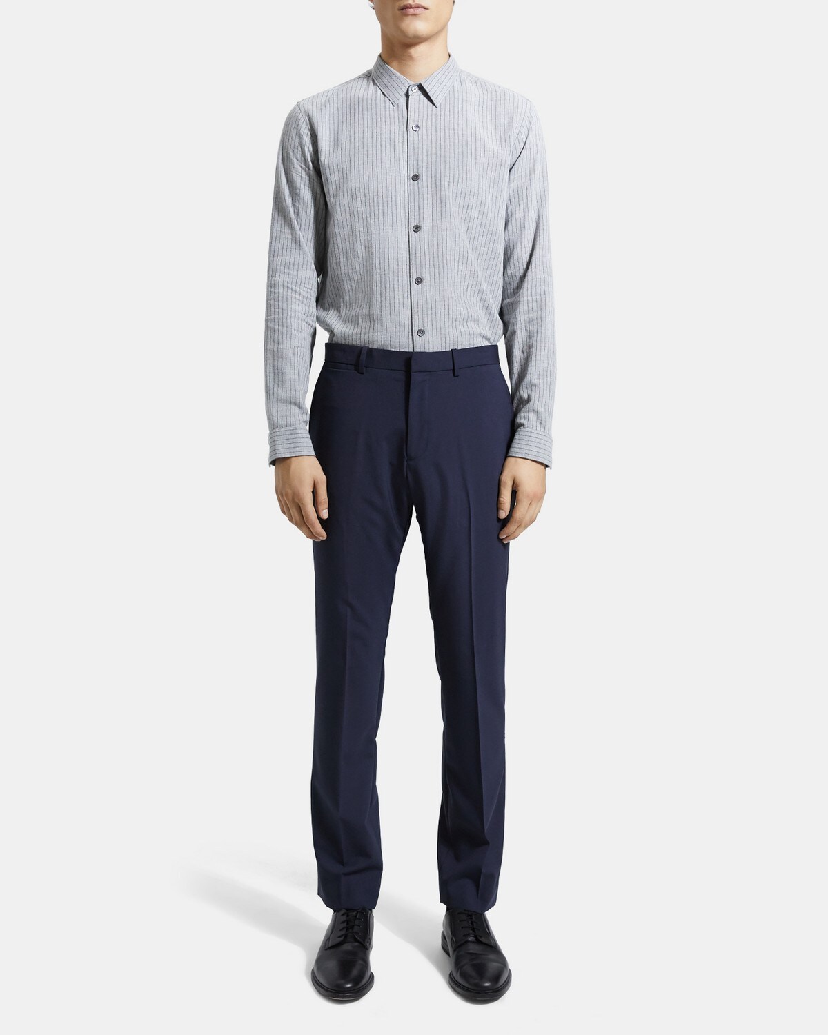 띠어리 팬츠 Theory Straight-Fit Suit Pant In Fine Wool,DEEP NAVY