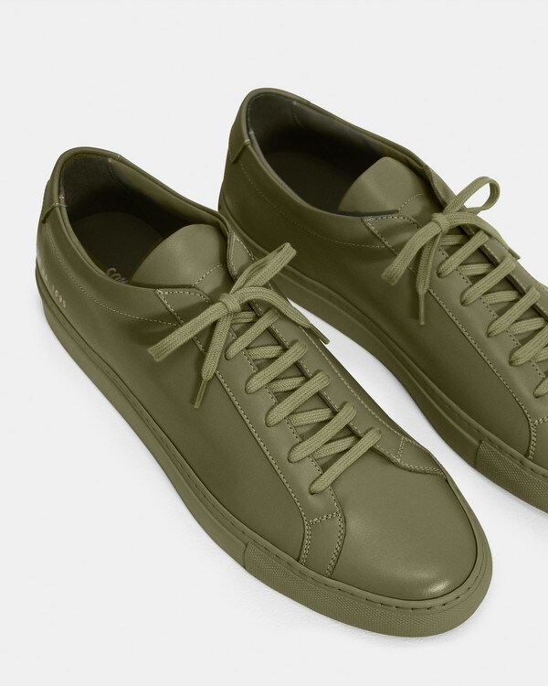 띠어리 Theory 커먼 프로젝트 Common Projects Mens Original Achilles Sneakers,OLIVE