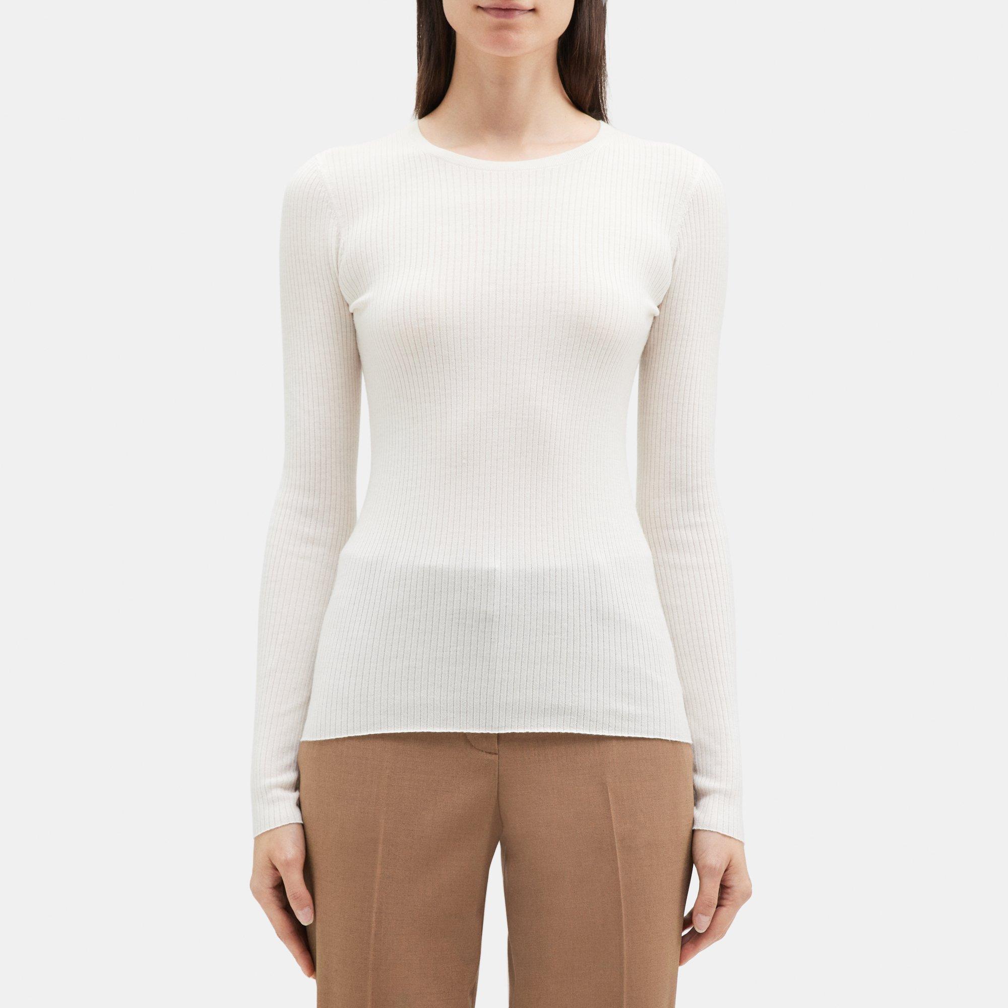 띠어리 Theory Slim-Fit Sweater in Merino Wool,IVORY