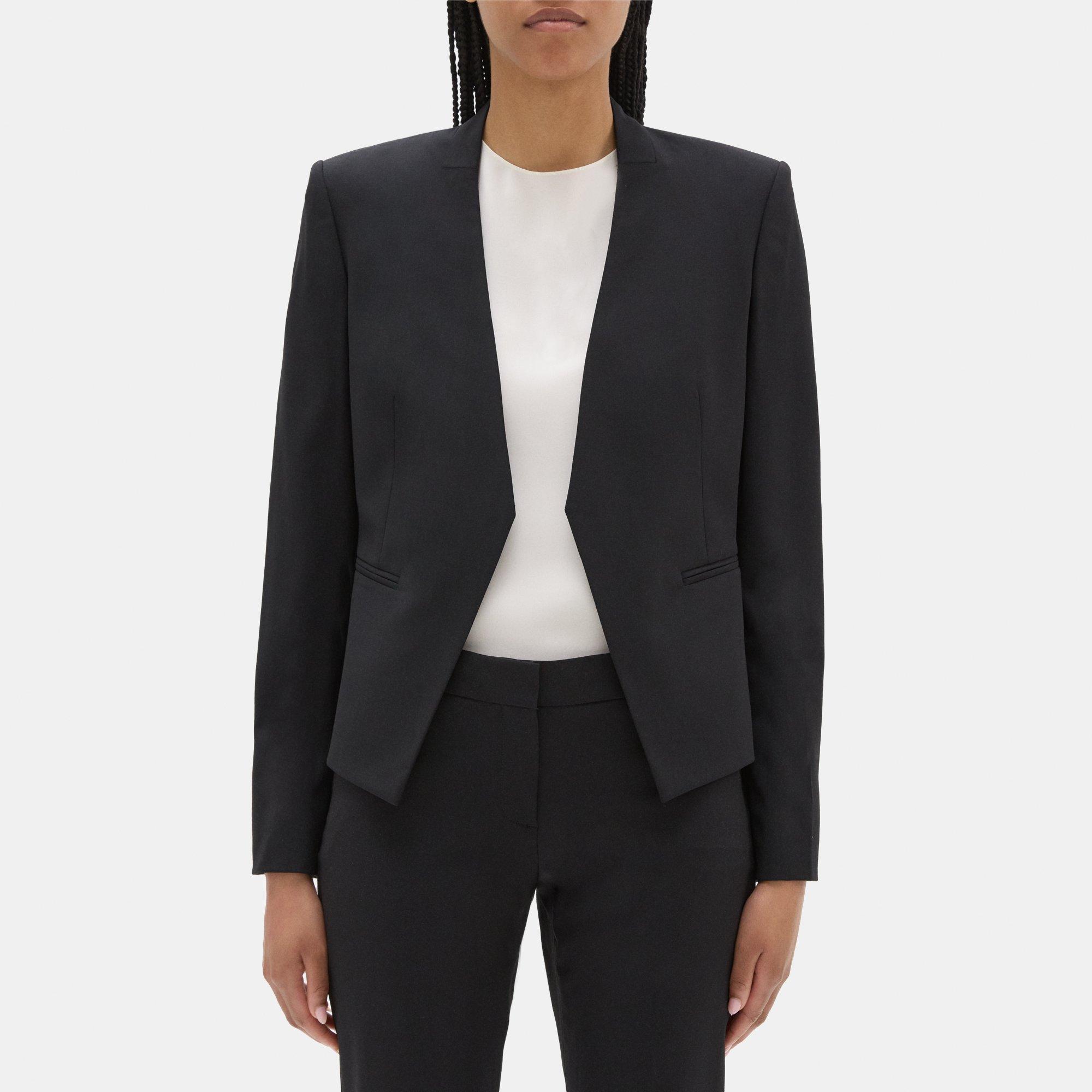 Theory Open Blazer In Sevona Stretch Wool