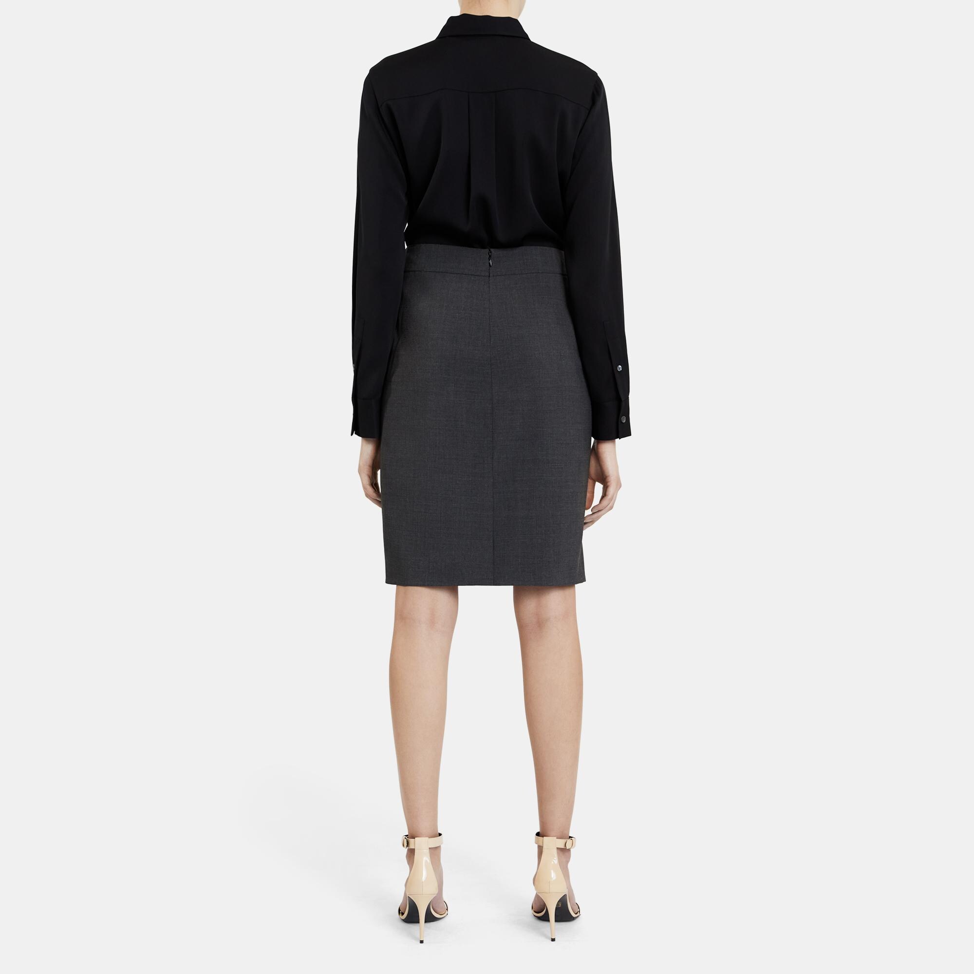 Theory Evia Asymmetric Pencil Skirt - ShopStyle