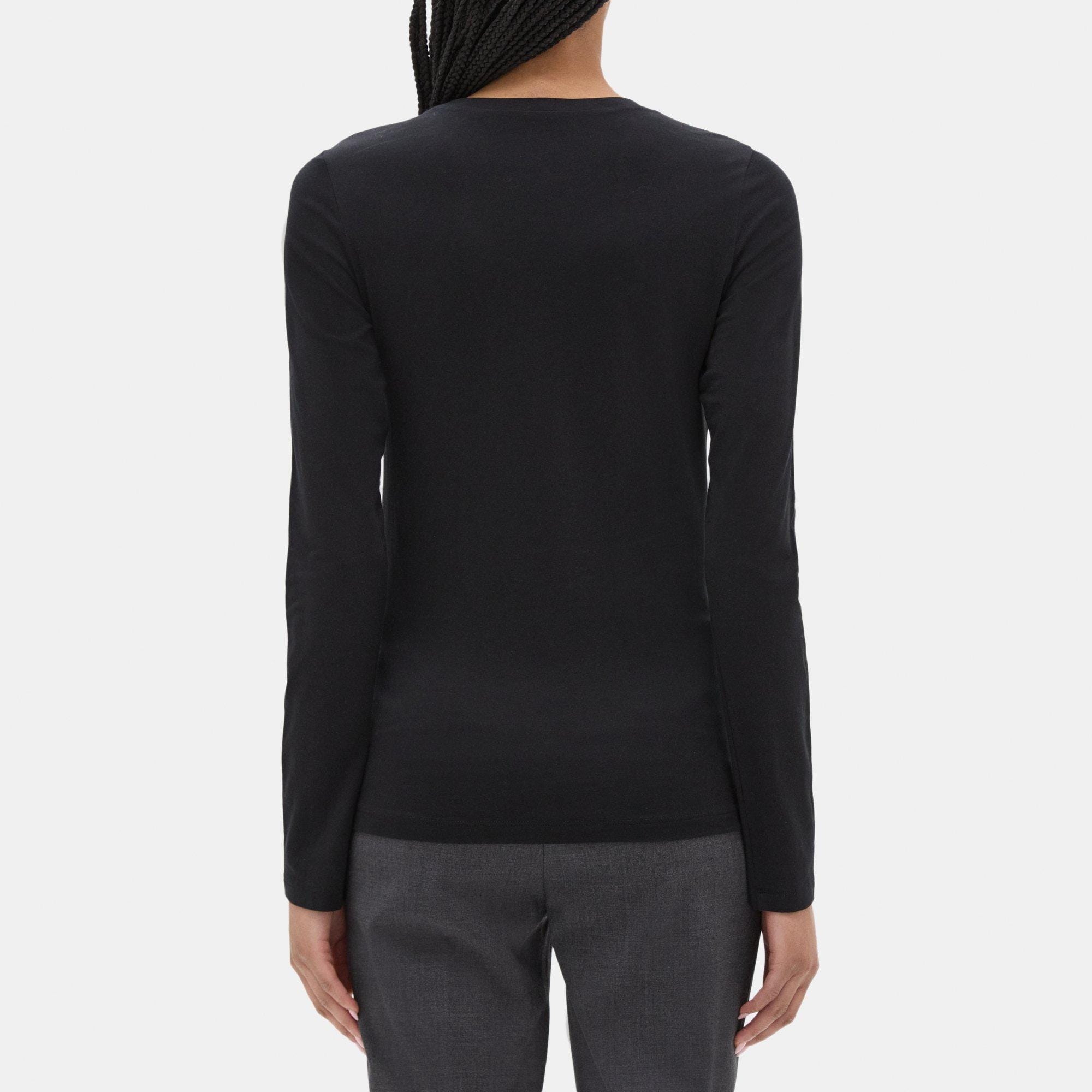 Theory Outlet Official Site | Long-Sleeve Tee In Stretch Cotton