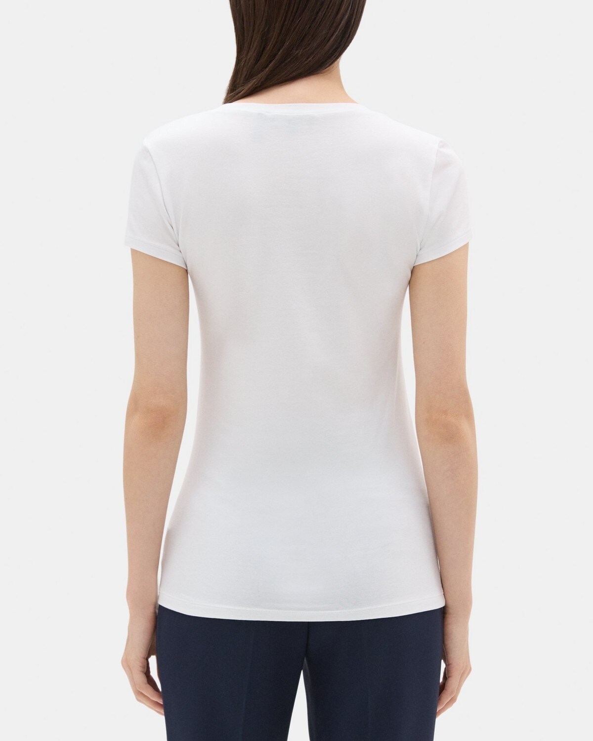 Short-Sleeve Tee In Stretch Cotton