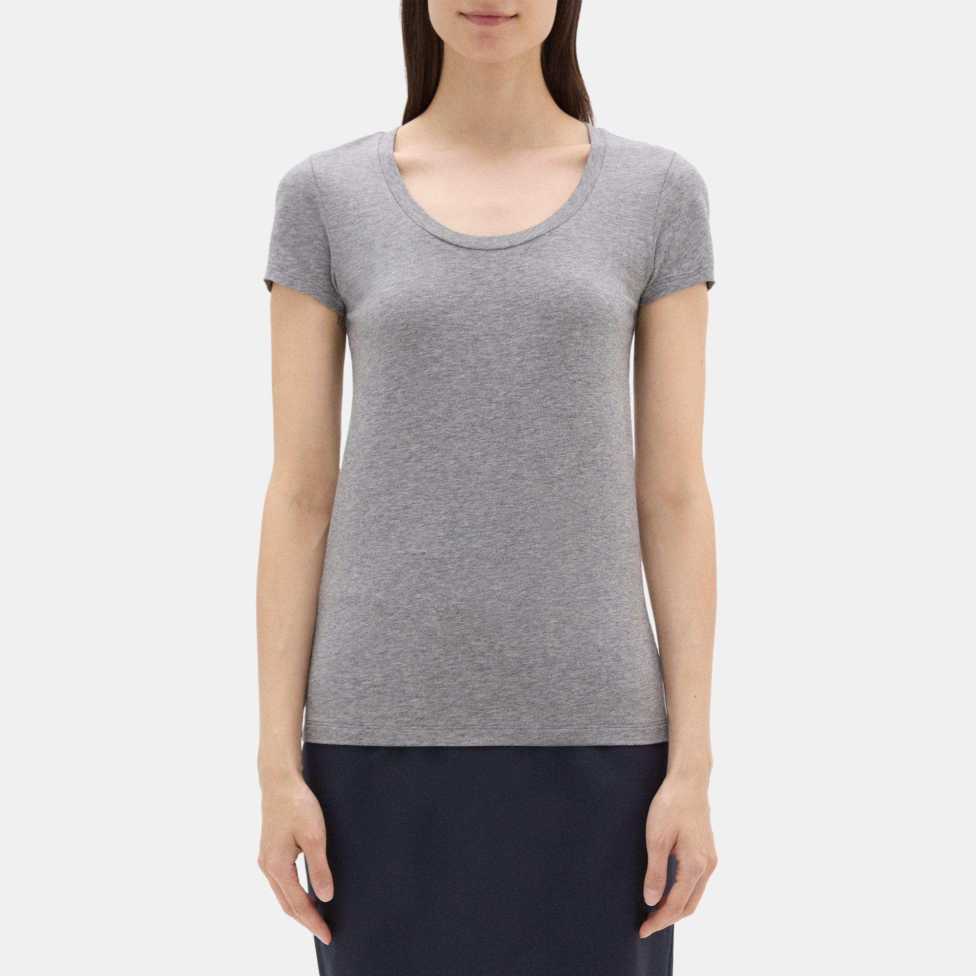 Cathalem Cotton Tshirts for Women Short Sleeve T-Shirt Stretchy