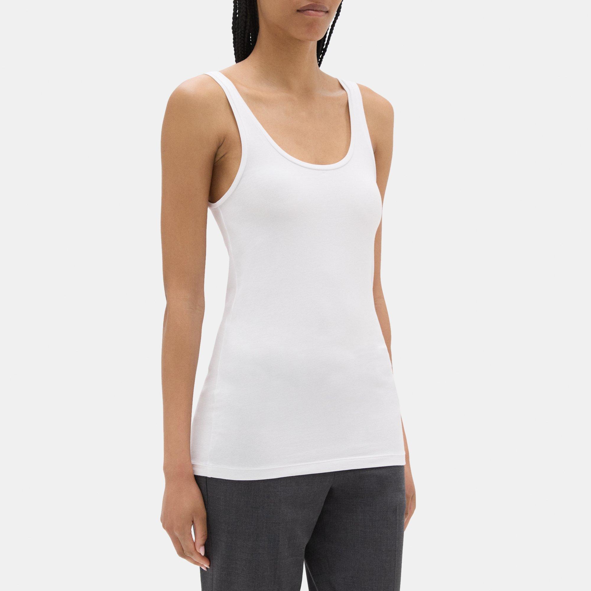 Women's Scoop Neck Spaghetti Strap Tank Top I REORIA