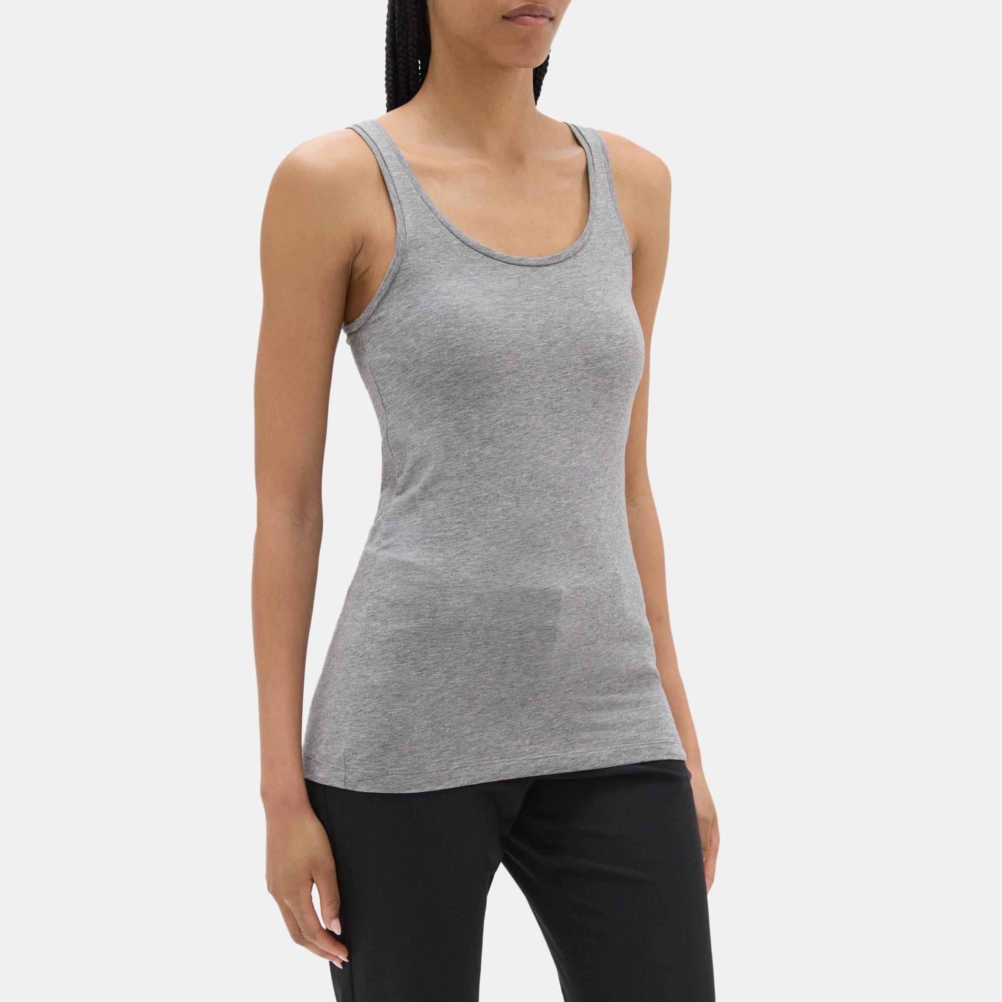 G-Style USA Women's Lightweight Scoop Neck Contrast Piping Tank