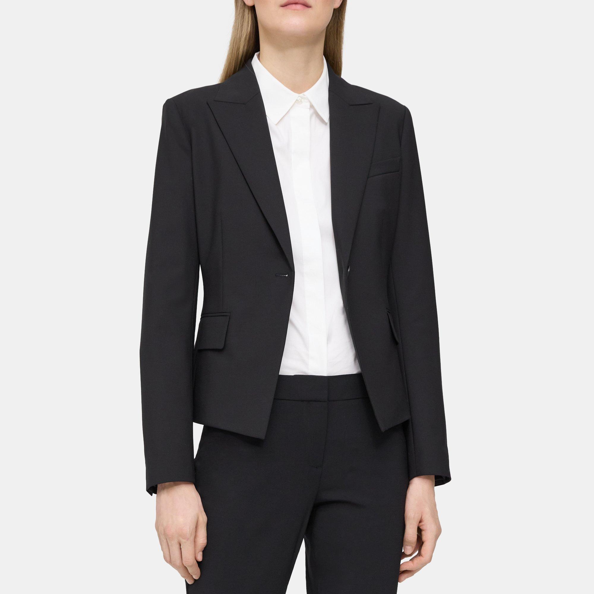 띠어리 Theory Modern Blazer in Good Wool,BLACK