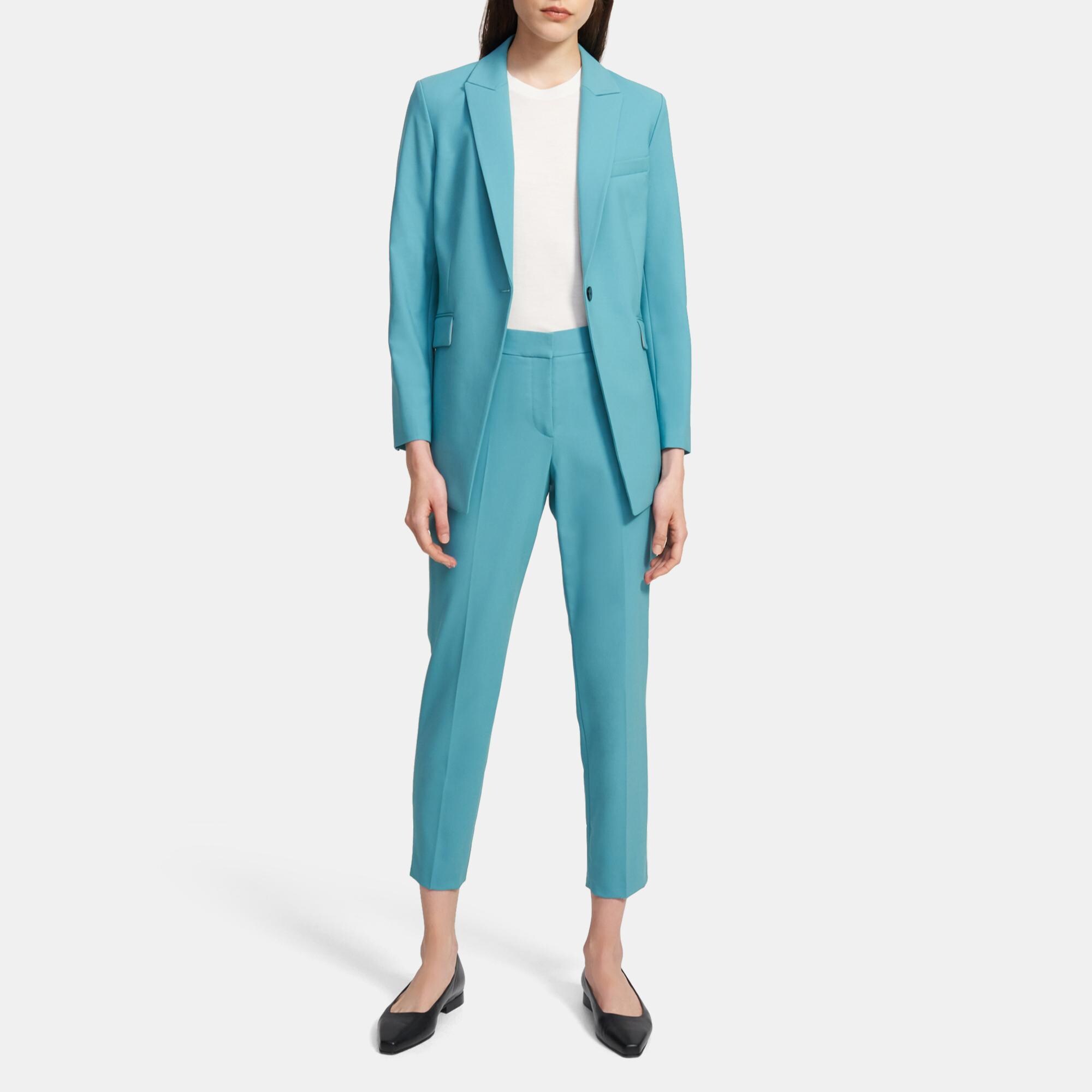 Stretch Wool Single-Breasted Blazer | Theory Outlet